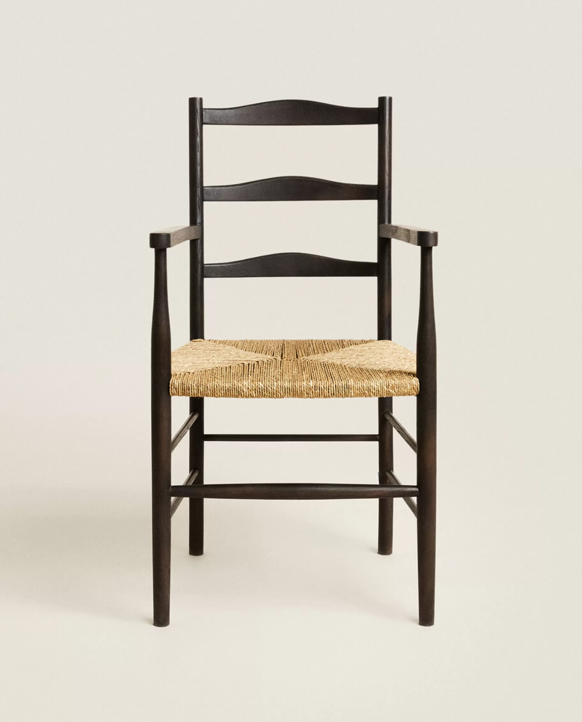 ZARA Home Ash And Seagrass Chair With Arm Rests Brown Flash Sale