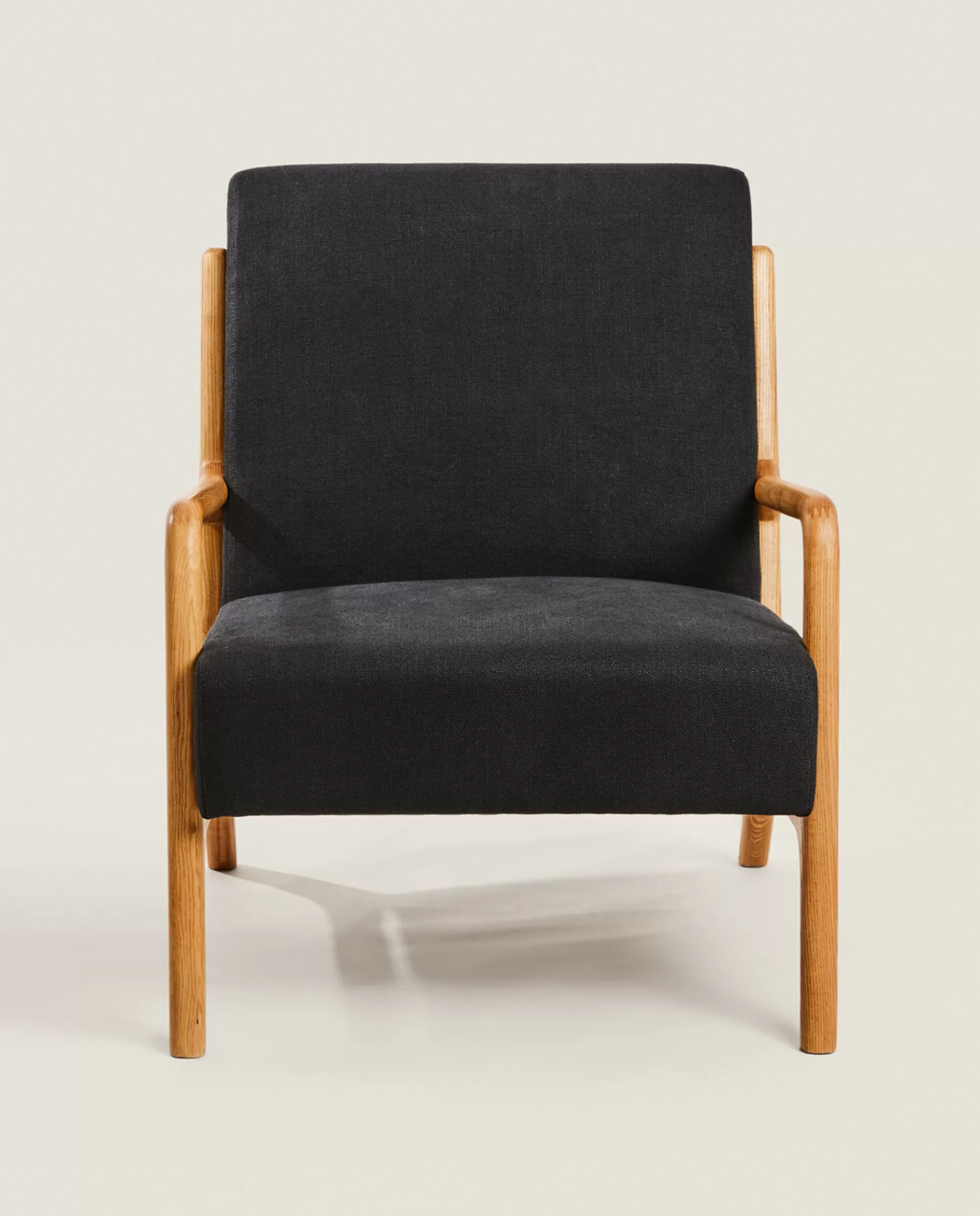 ZARA Home Ash Wood And Linen Armchair Black Shop