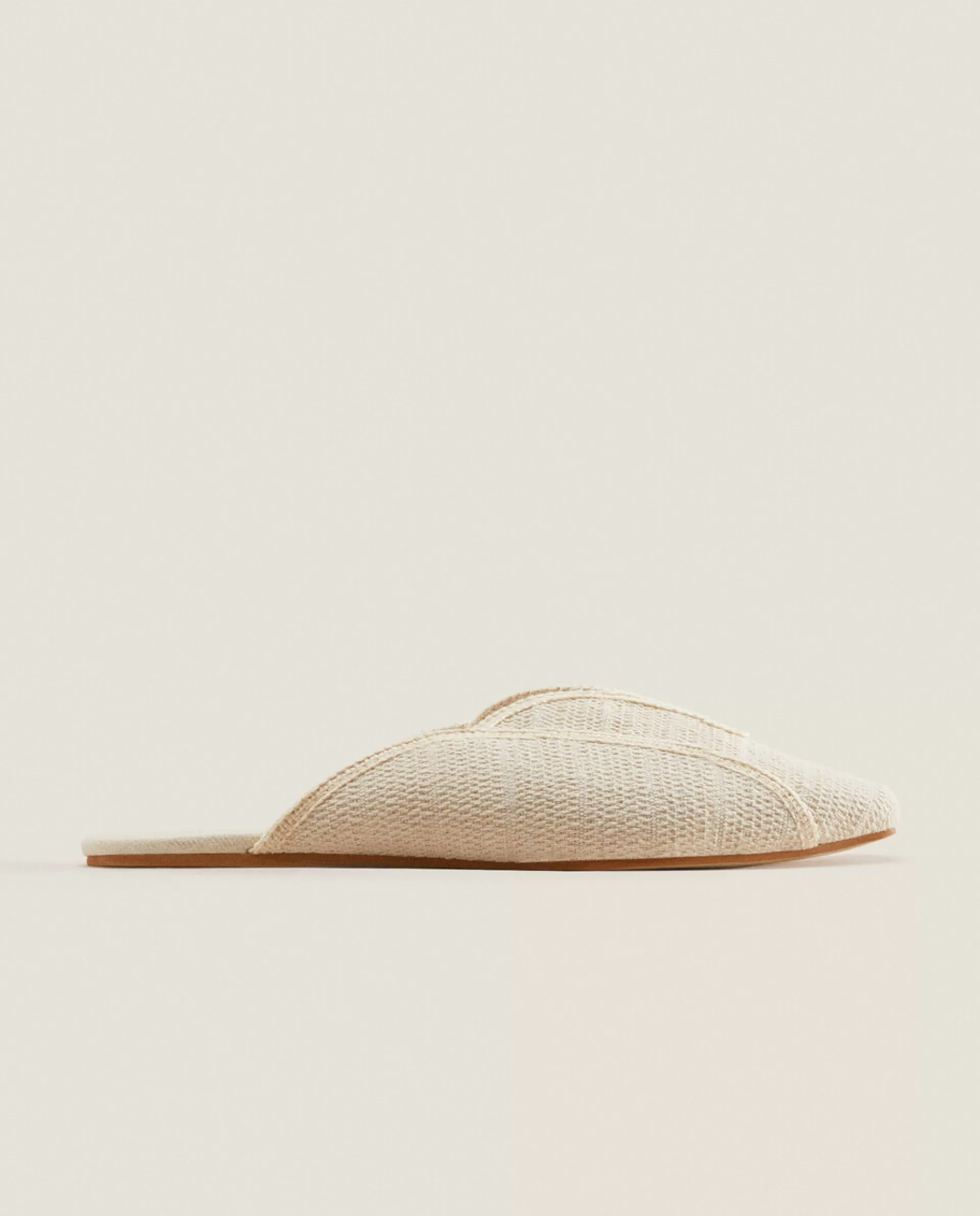 ZARA Home Babouche Slippers With Detailing Ecru Best Sale