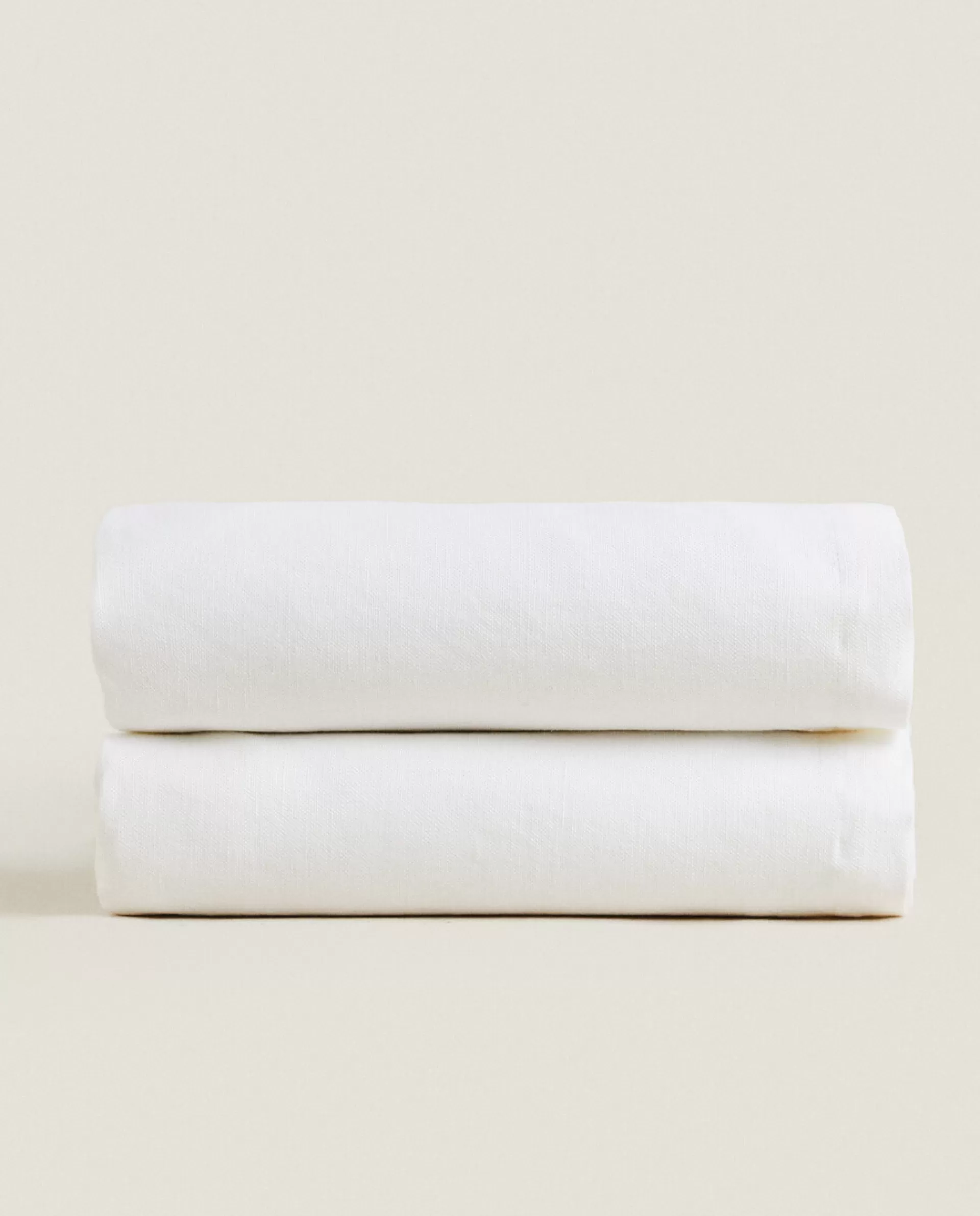 ZARA Home Bedspread With Backstitching White Sale