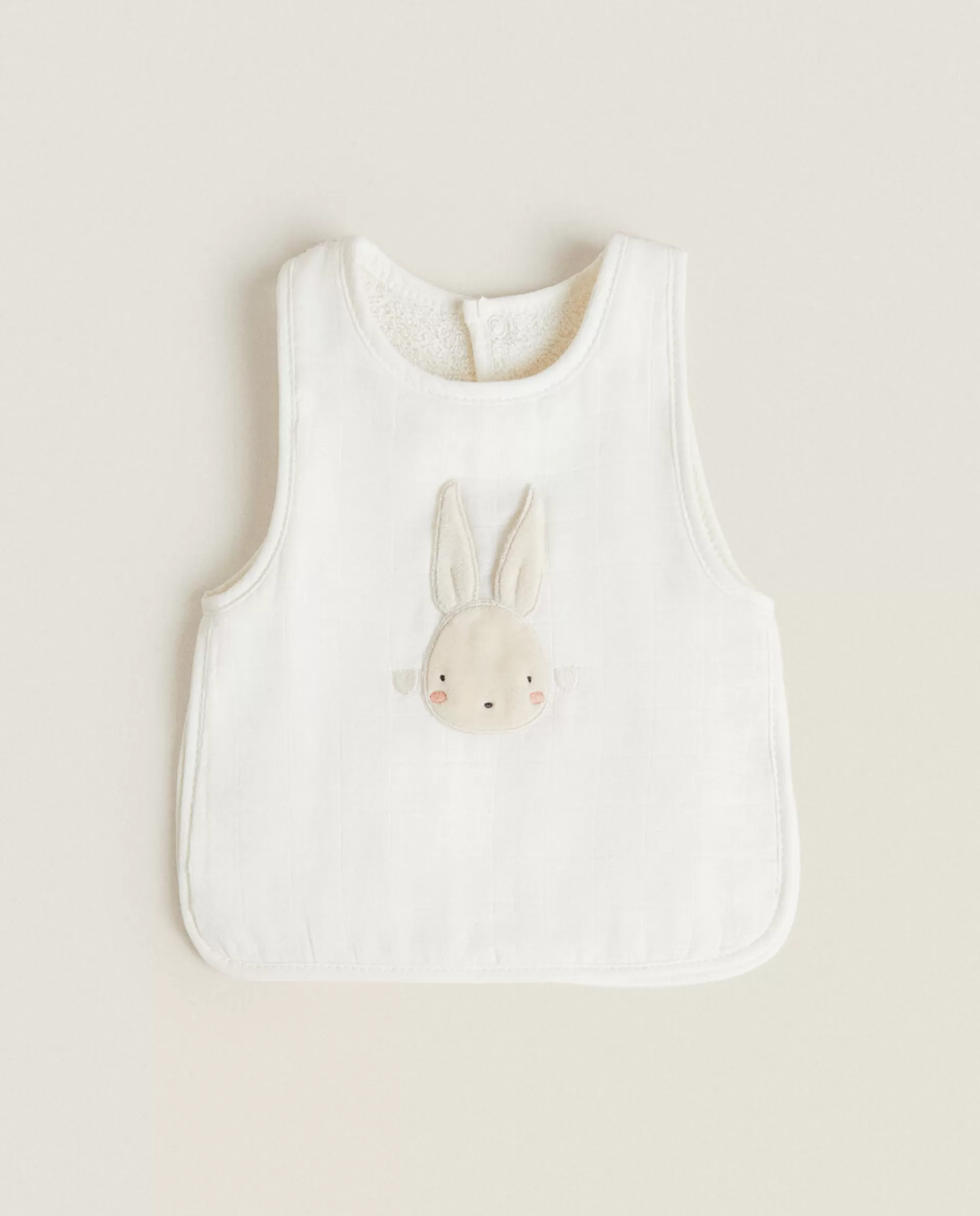 ZARA Home Bib With Bunny Applique Cream Flash Sale