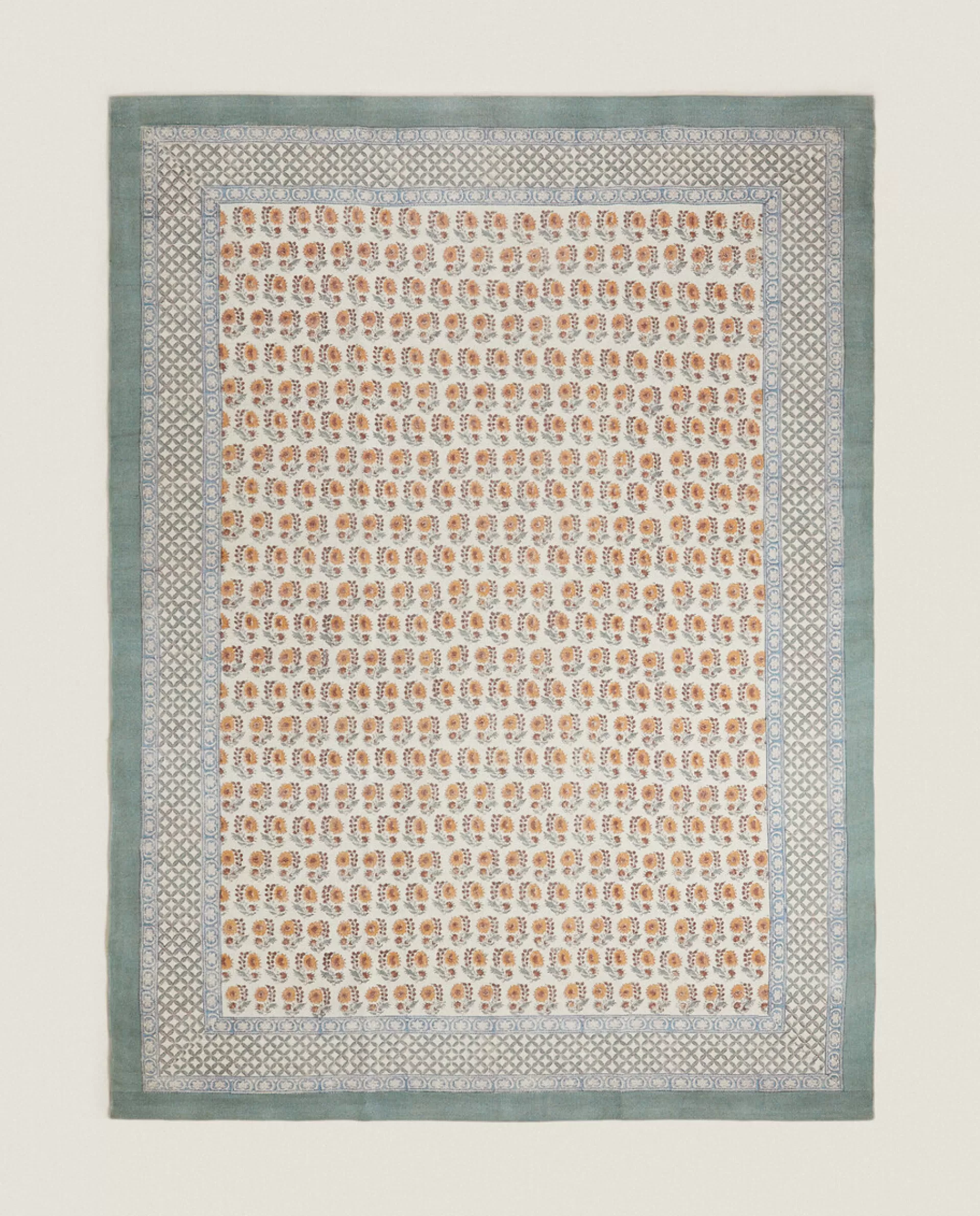 ZARA Home Block Print Rug Peach Store