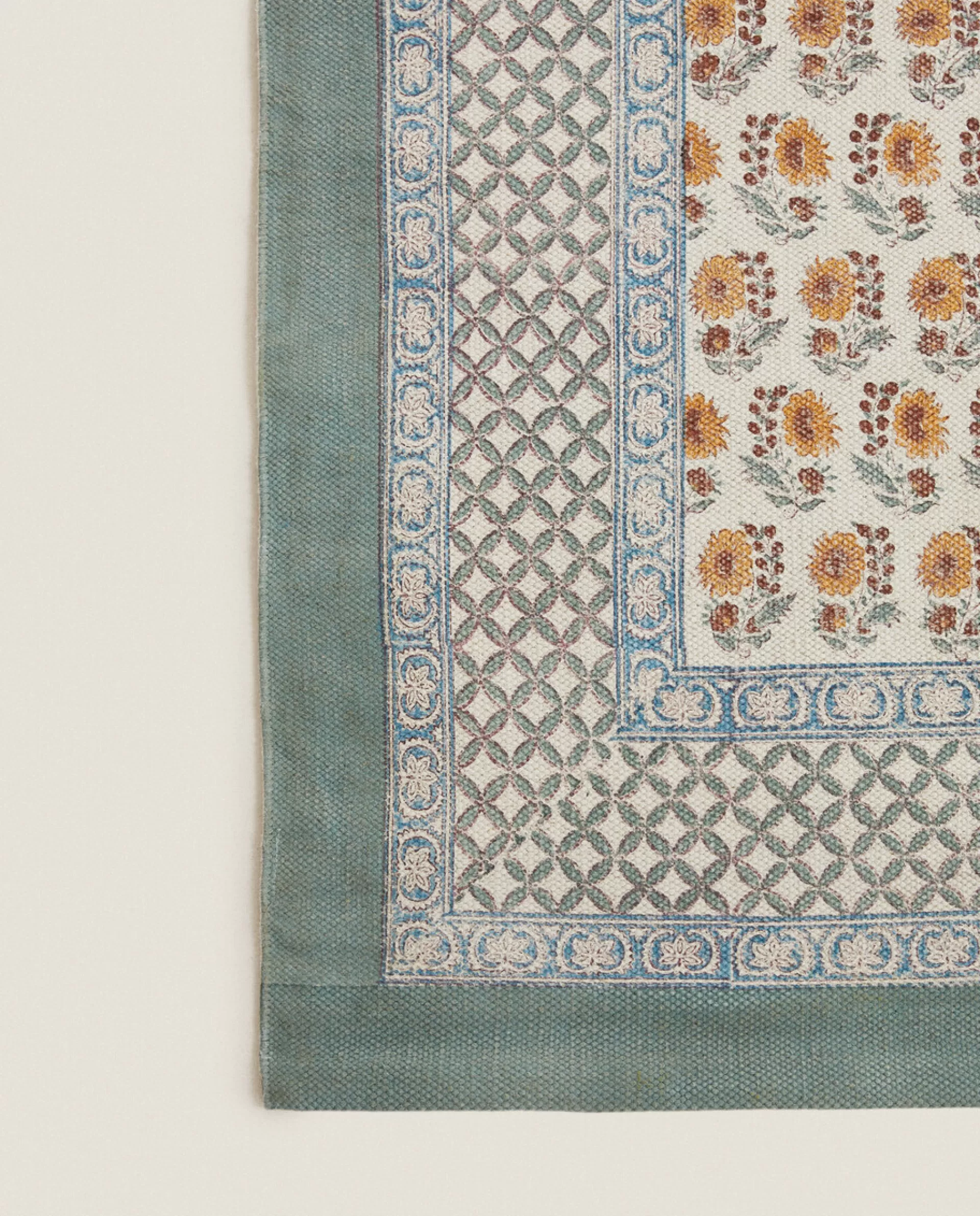 ZARA Home Block Print Rug Peach Store