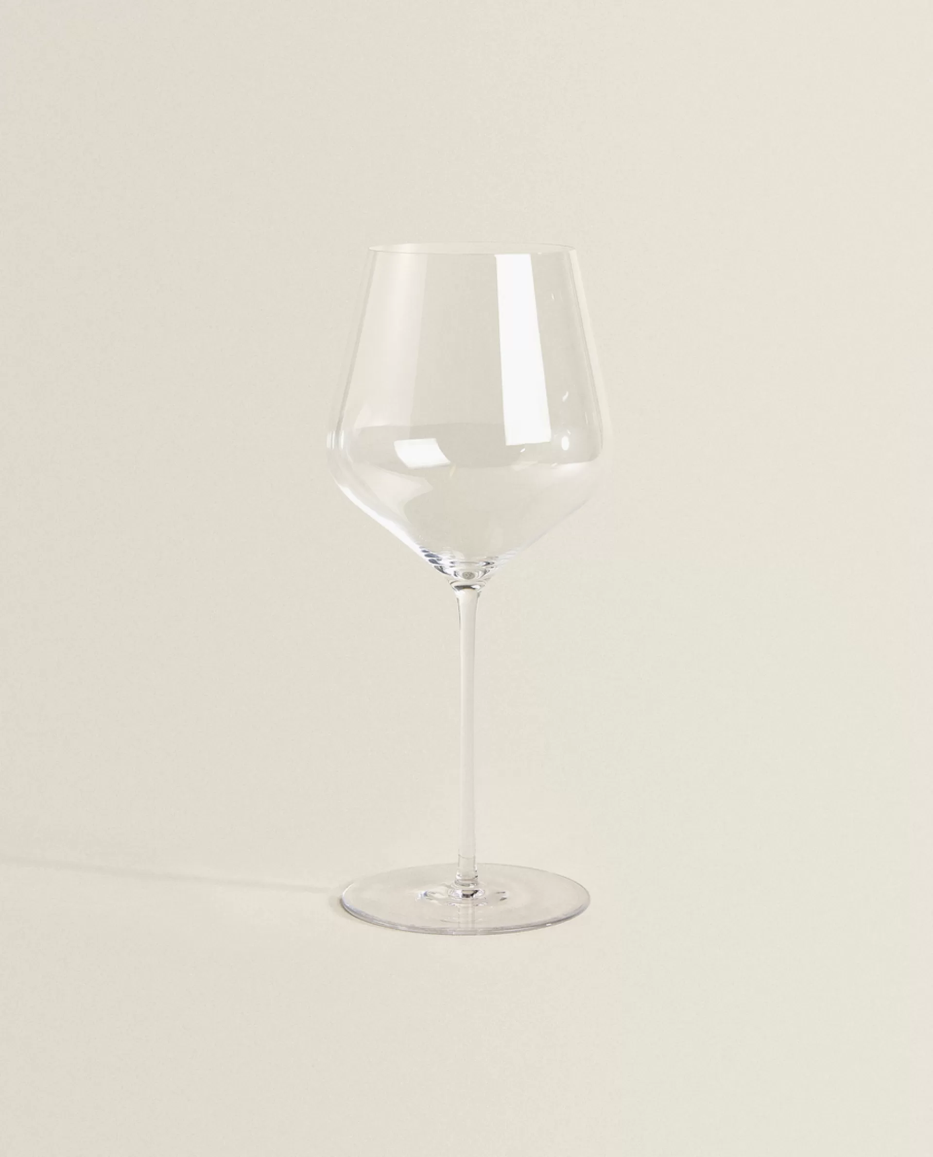 ZARA Home Blown Crystalline Wine Glass Transparent Hot