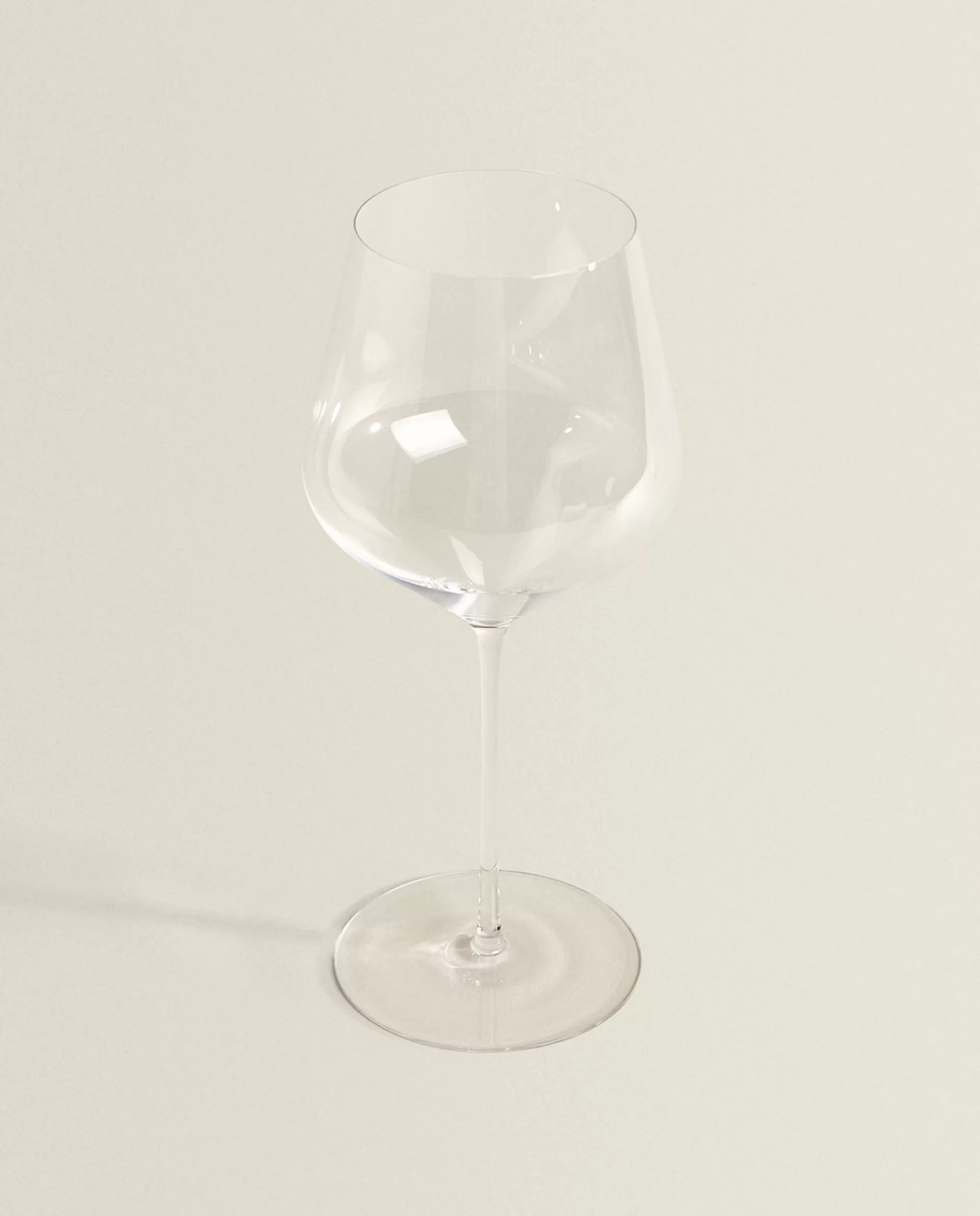 ZARA Home Blown Crystalline Wine Glass Transparent Hot