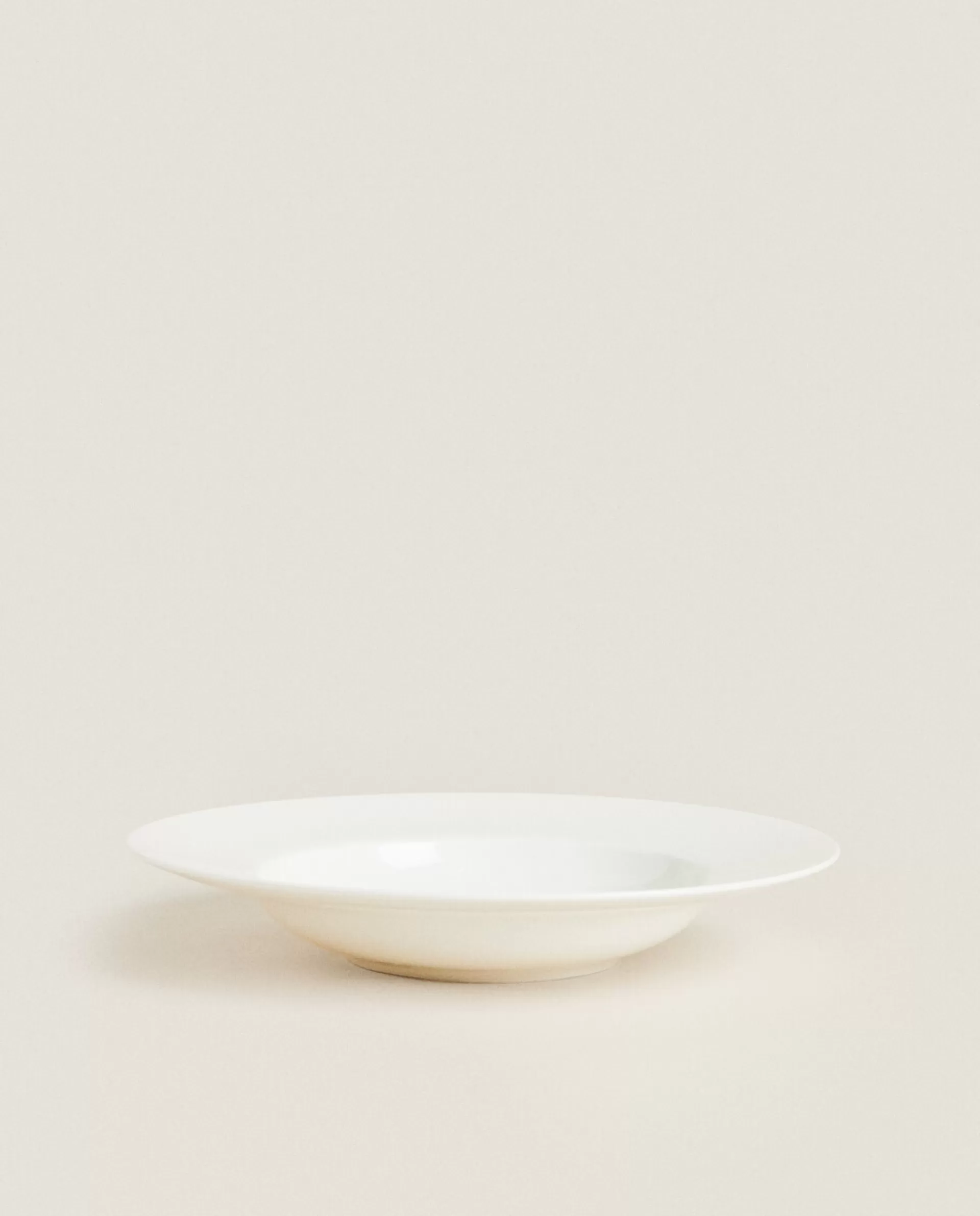 ZARA Home Bone China Pasta Plate White Flash Sale