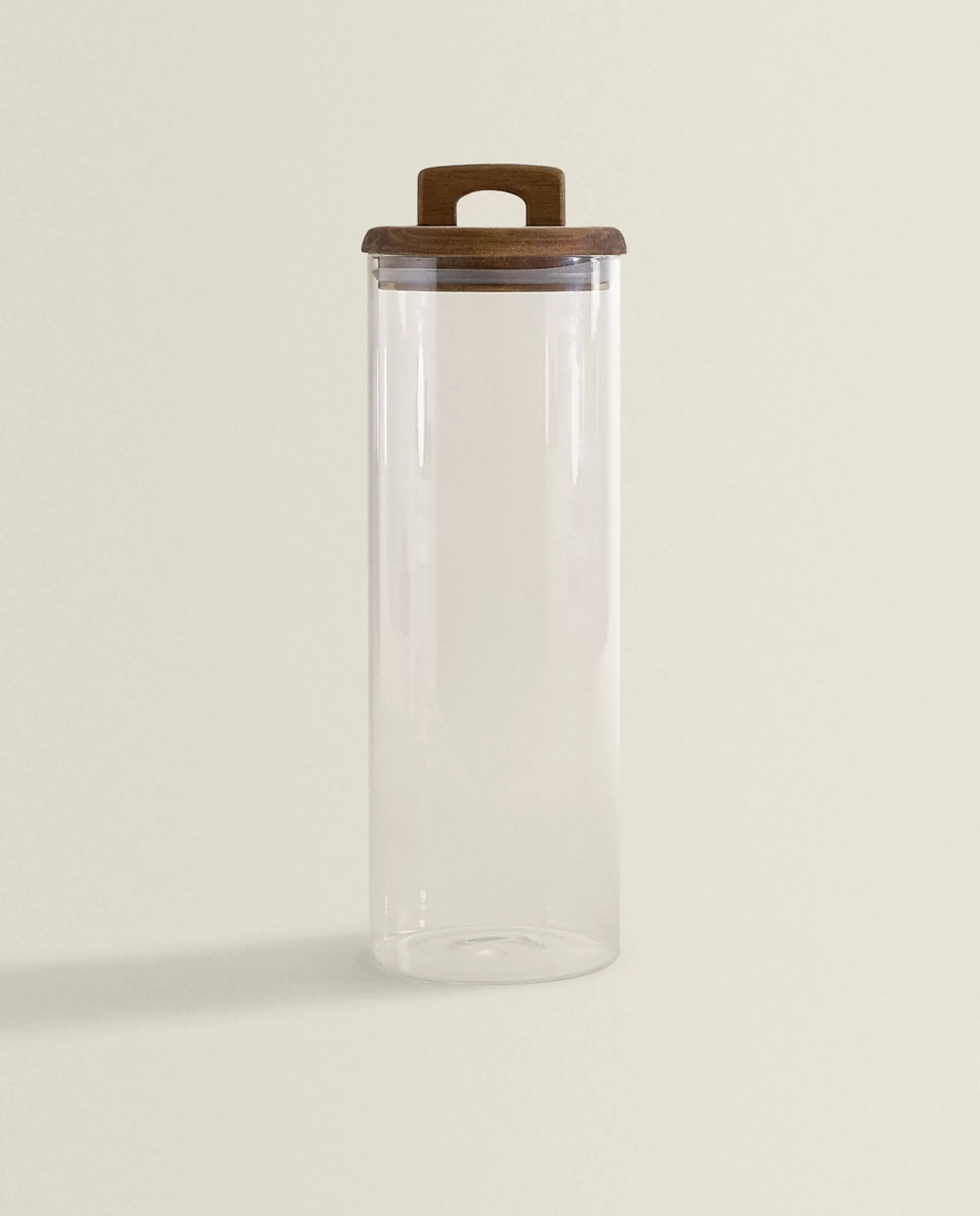 ZARA Home Borosilicate Glass And Wood Storage Jar Natural Colour Best