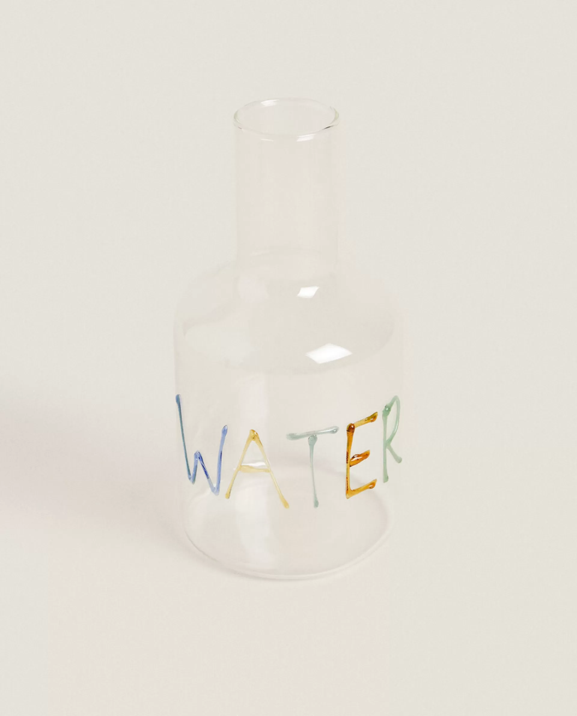 ZARA Home Borosilicate Glass Bottle With Letters Transparent Best Sale