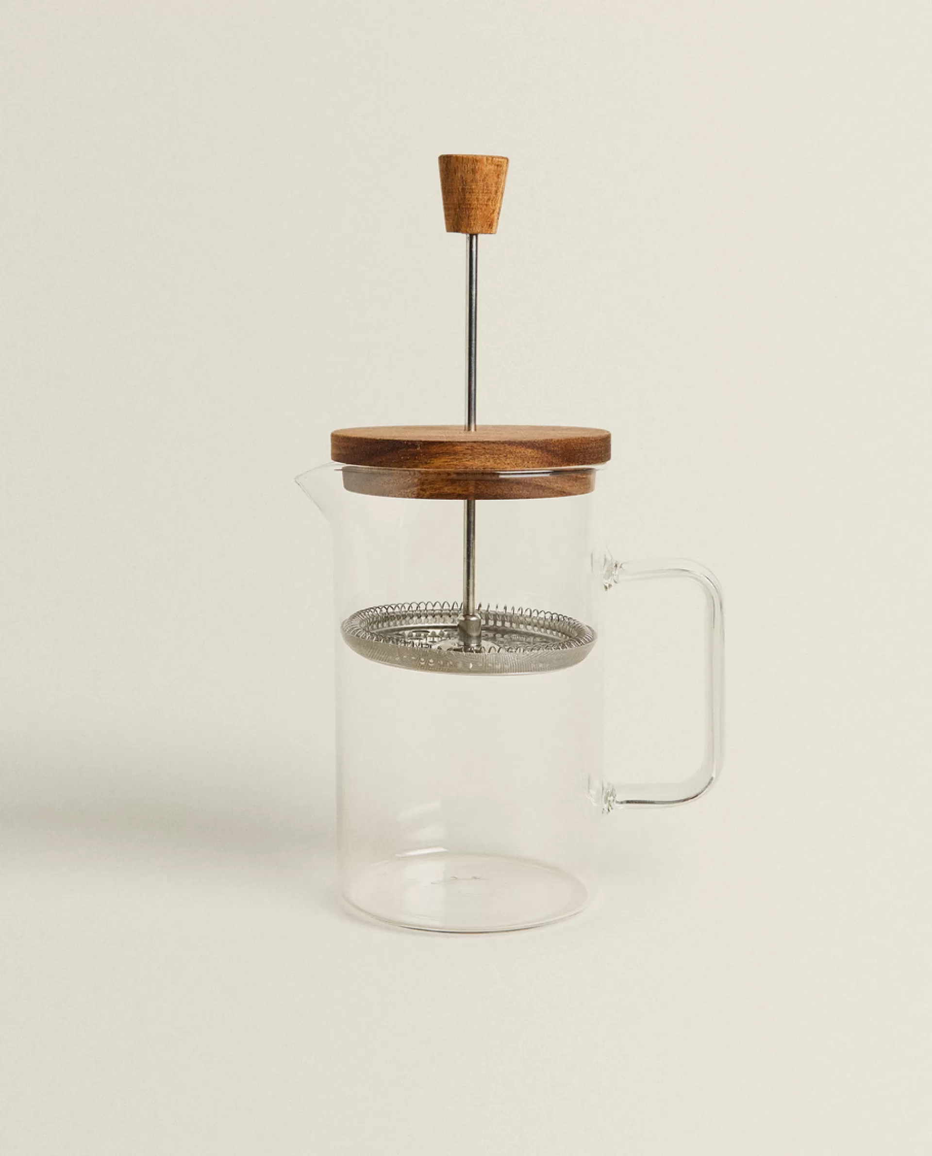 ZARA Home Borosilicate Glass Cafetiere Natural Colour Hot