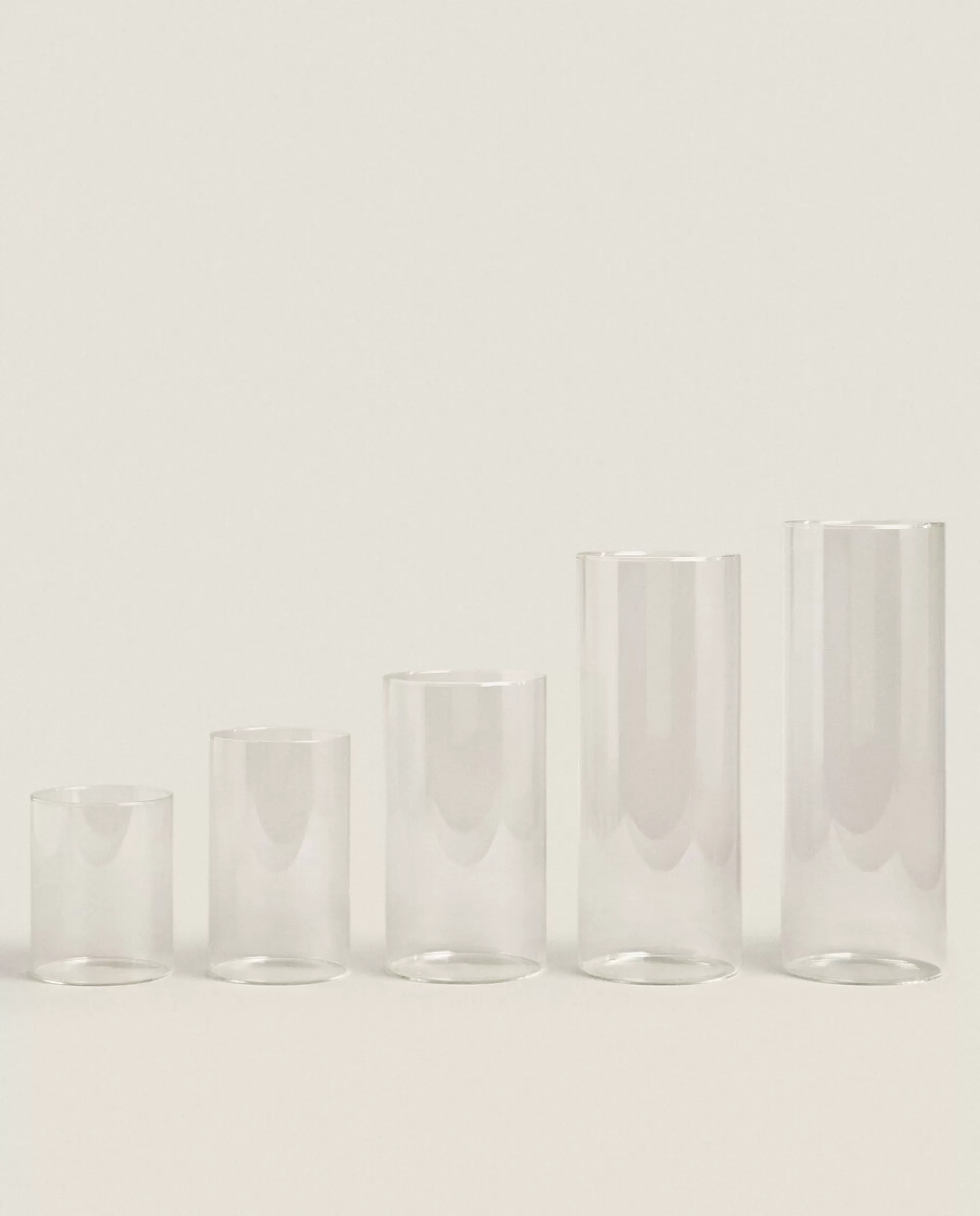 ZARA Home Borosilicate Glass Lantern Vase Transparent Clearance