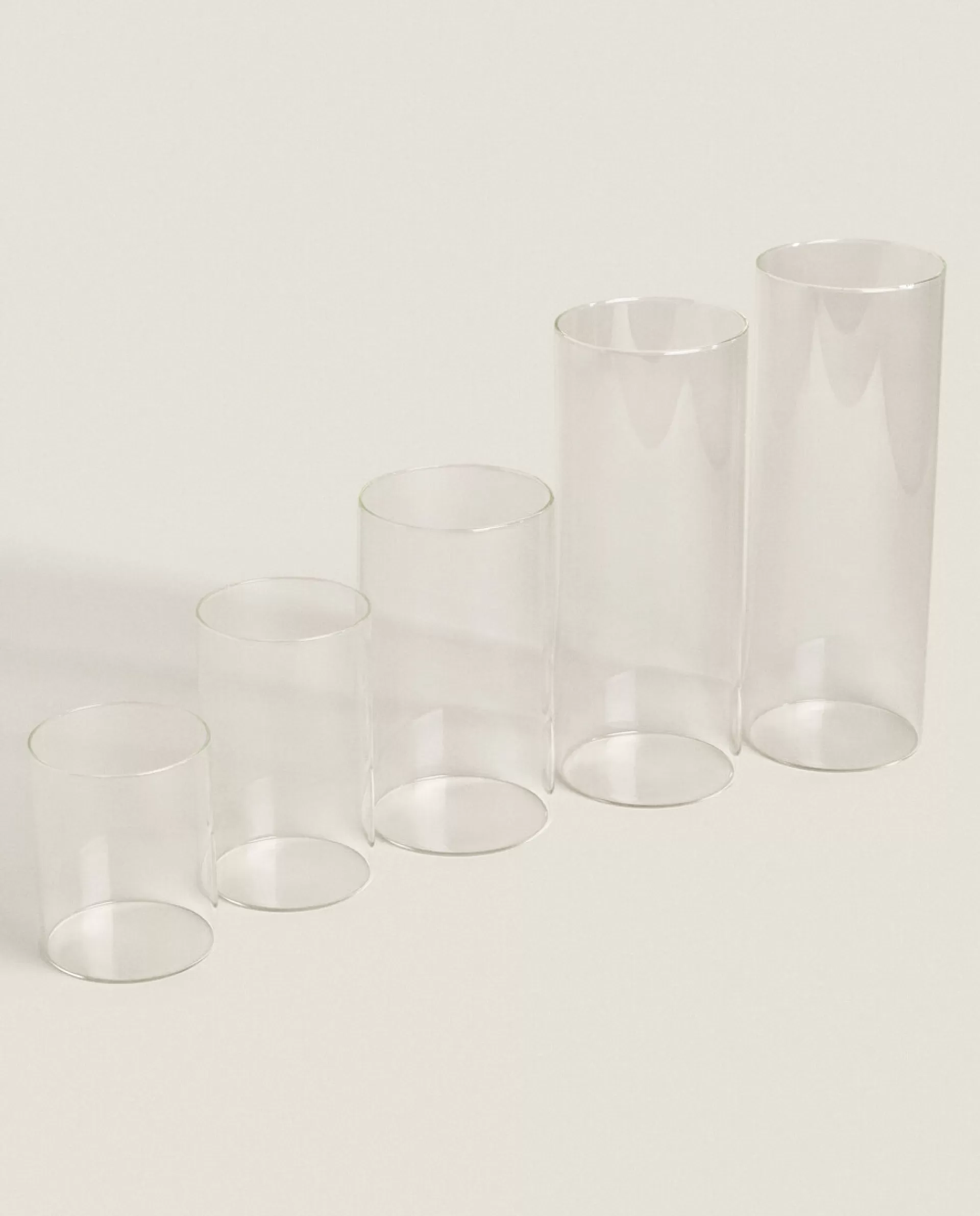 ZARA Home Borosilicate Glass Lantern Vase Transparent Clearance
