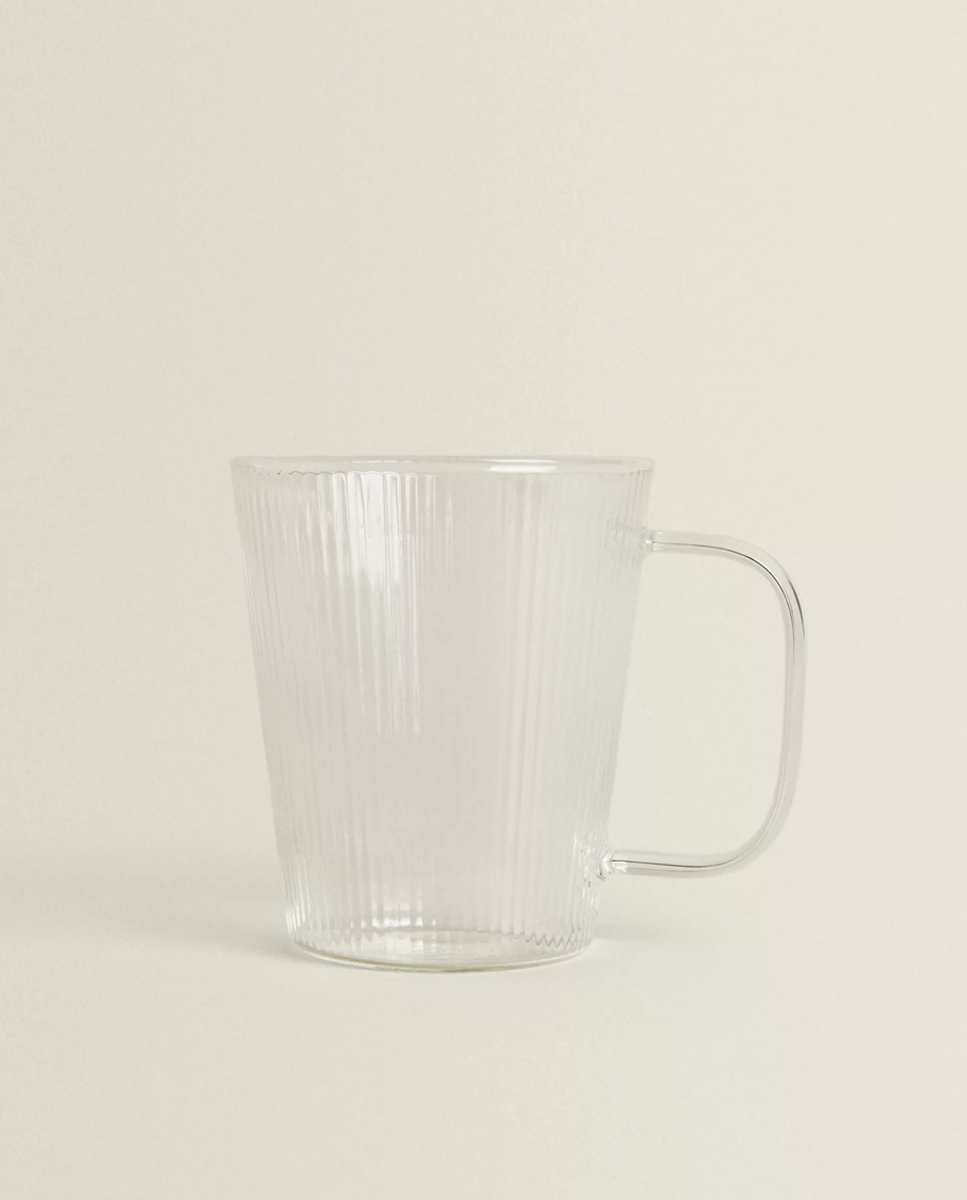ZARA Home Borosilicate Glass Mug With Lines Transparent Best Sale