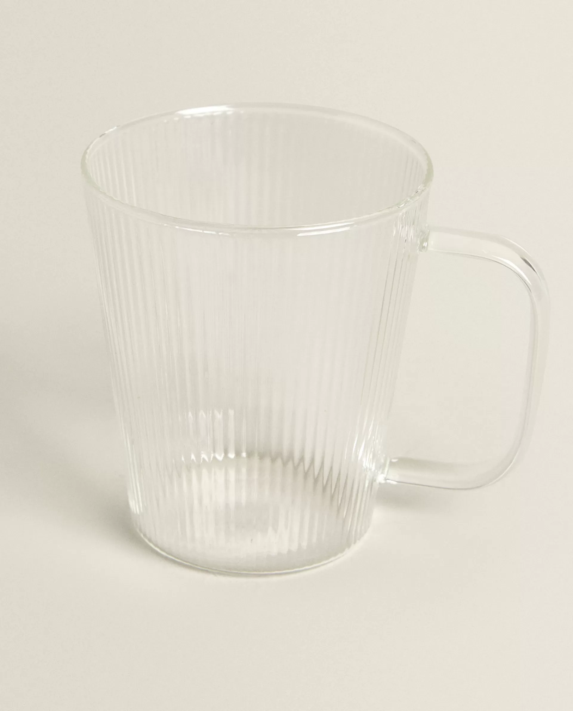 ZARA Home Borosilicate Glass Mug With Lines Transparent Best Sale