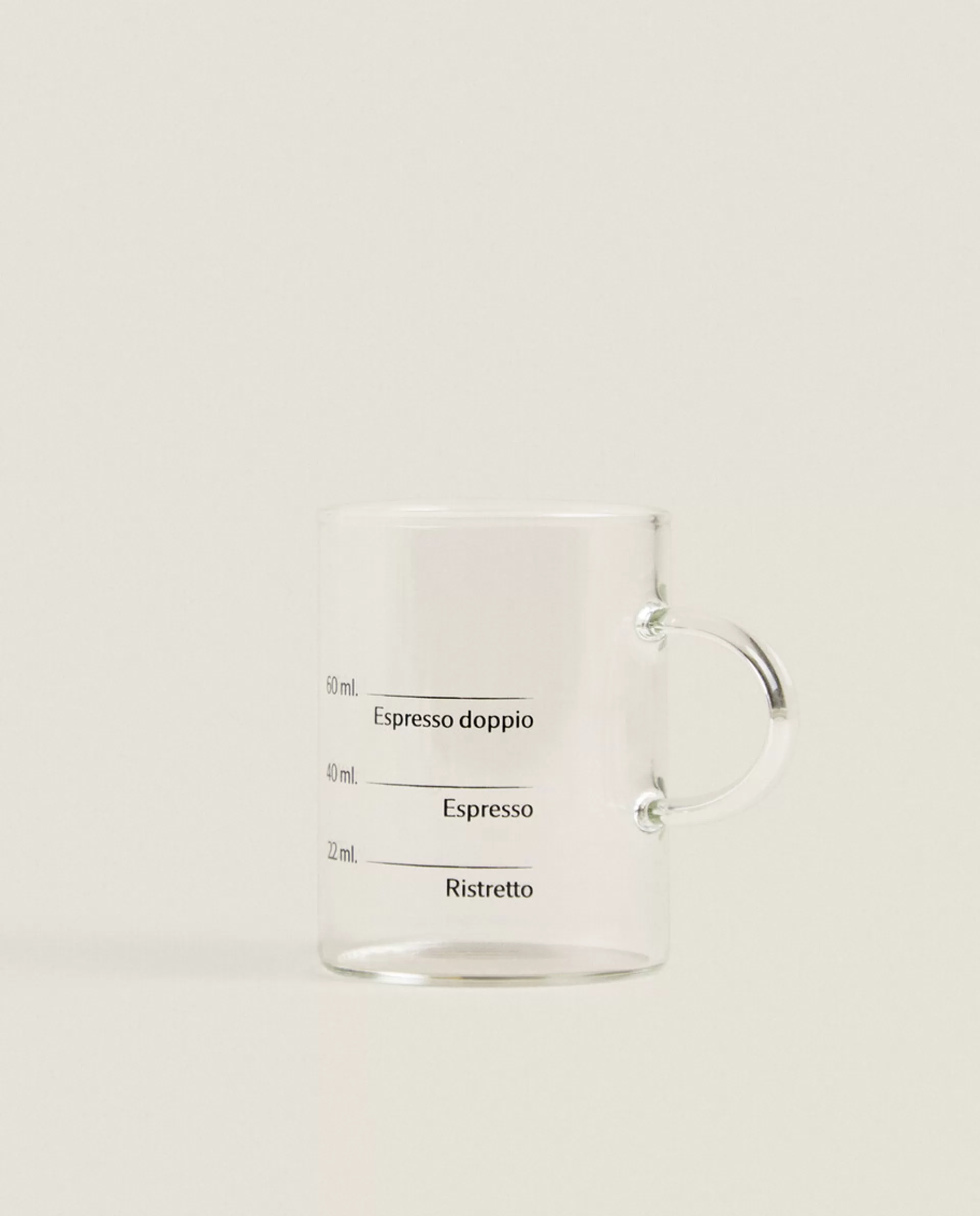 ZARA Home Borosilicate Glass Mug With Silk Screen Transparent New