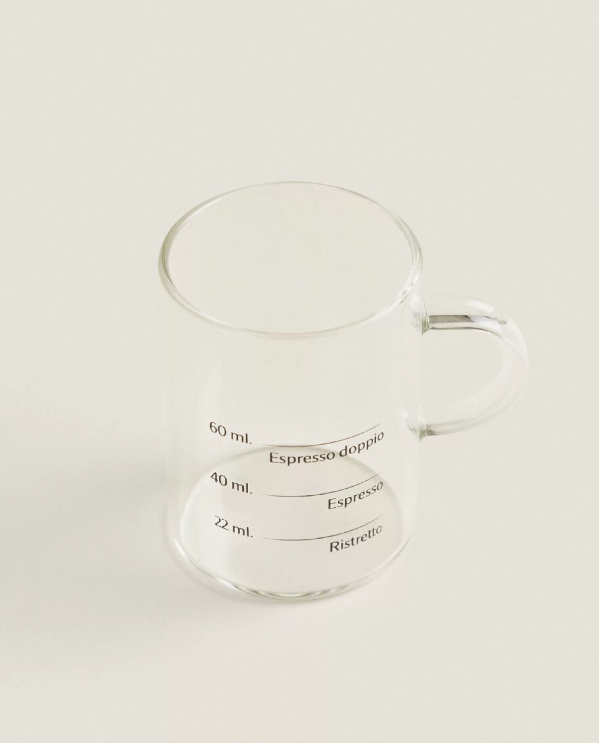 ZARA Home Borosilicate Glass Mug With Silk Screen Transparent New
