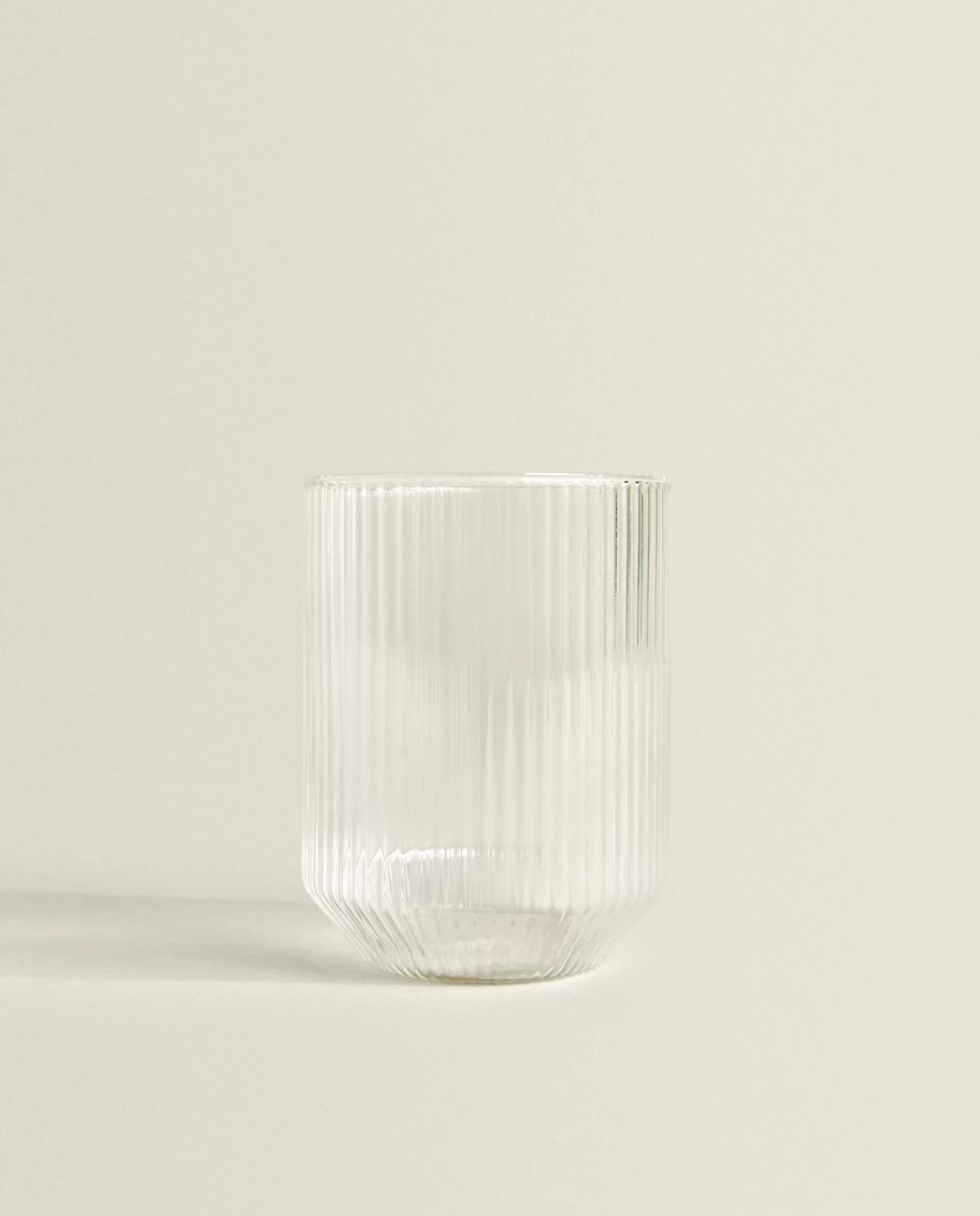 ZARA Home Borosilicate Glass Tumbler With Raised Lines Transparent Sale