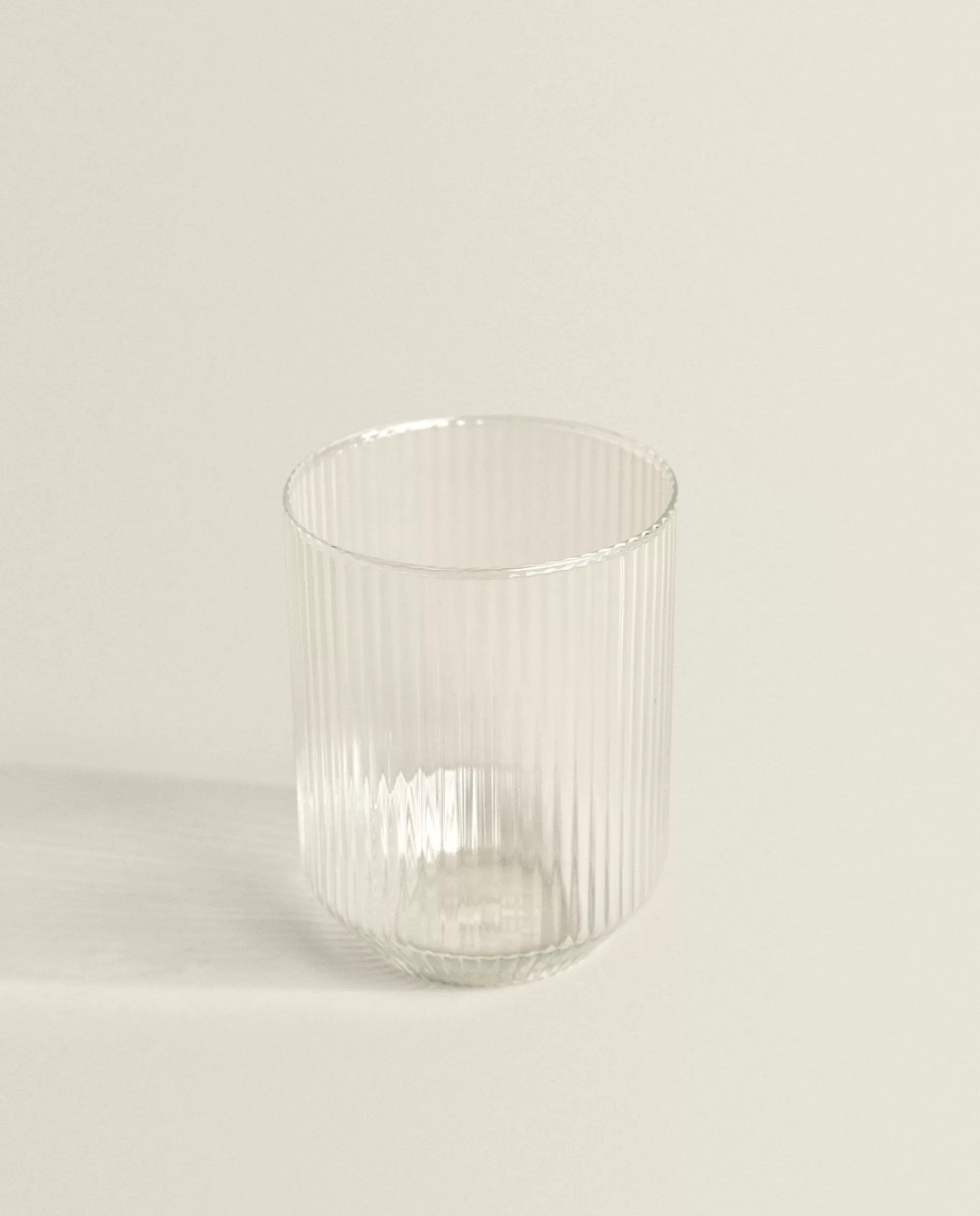 ZARA Home Borosilicate Glass Tumbler With Raised Lines Transparent Sale