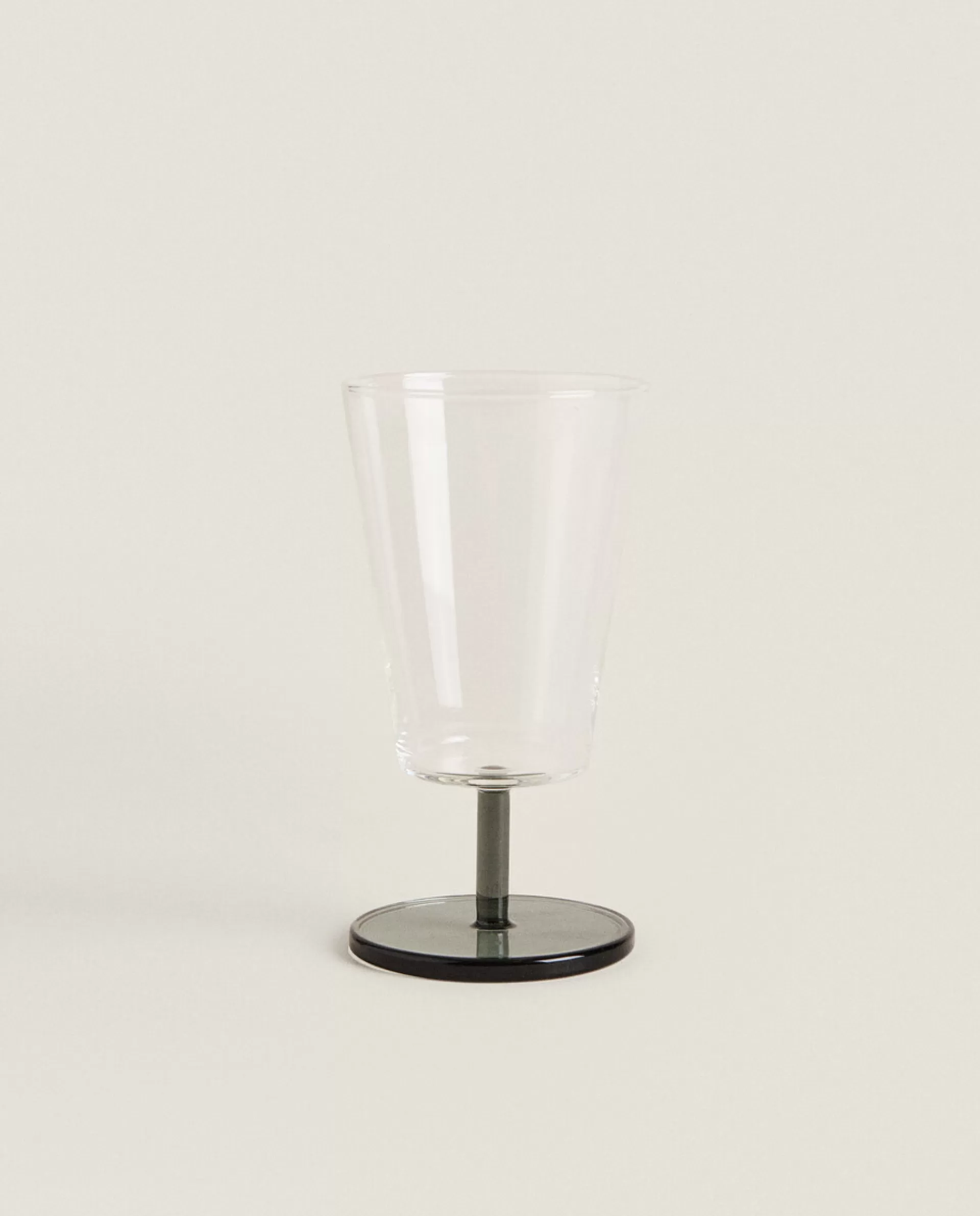 ZARA Home Borosilicate Wine Glass With Colored Stem Black Cheap