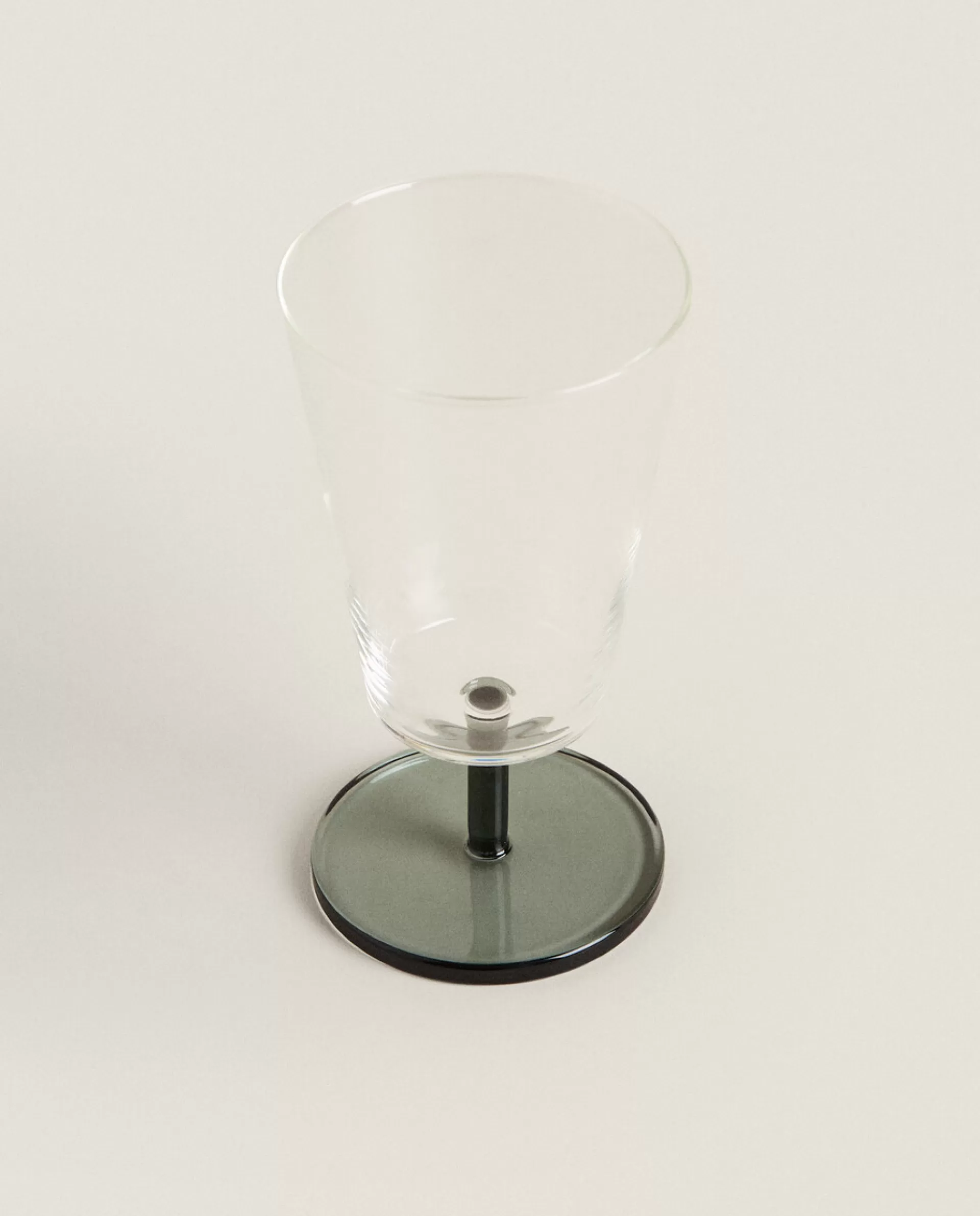 ZARA Home Borosilicate Wine Glass With Colored Stem Black Cheap