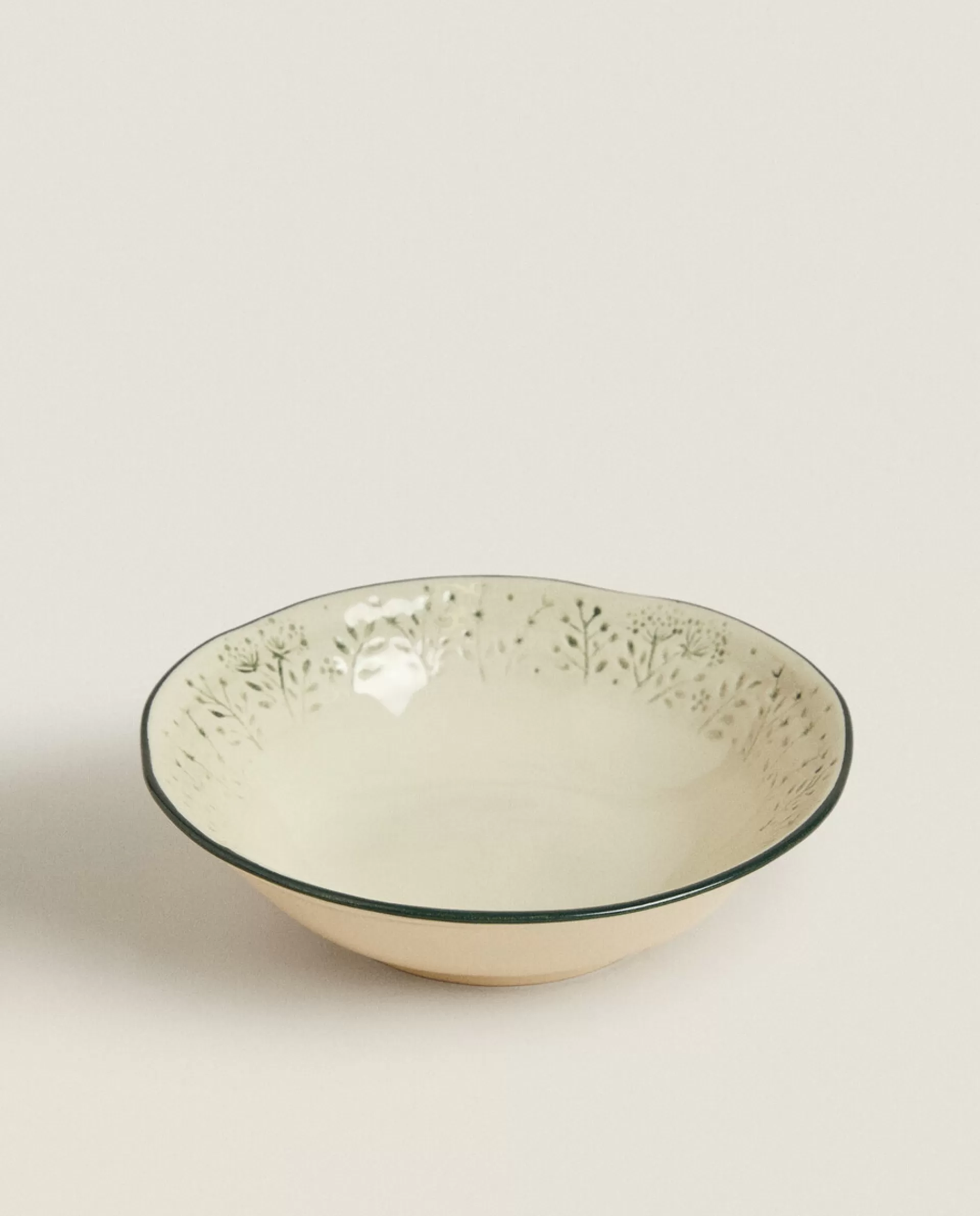 ZARA Home Bowl With Raised Floral Design For Christmas Green Fashion