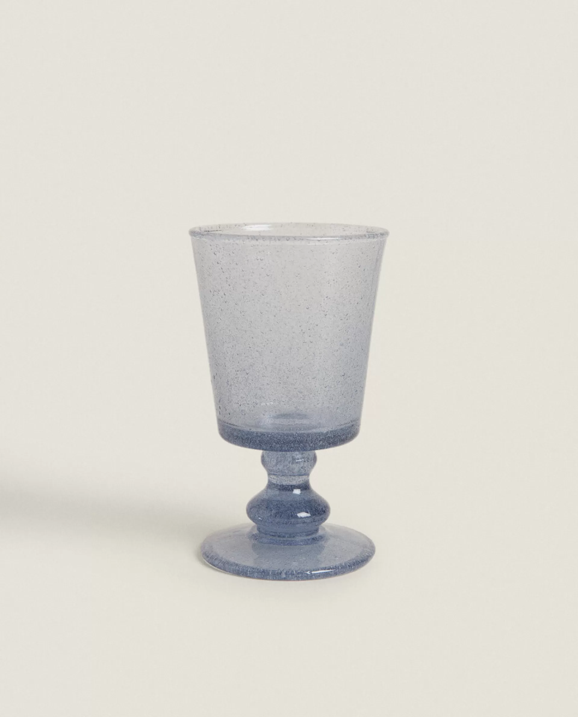 ZARA Home Bubble-Effect Wine Glass Blue Online