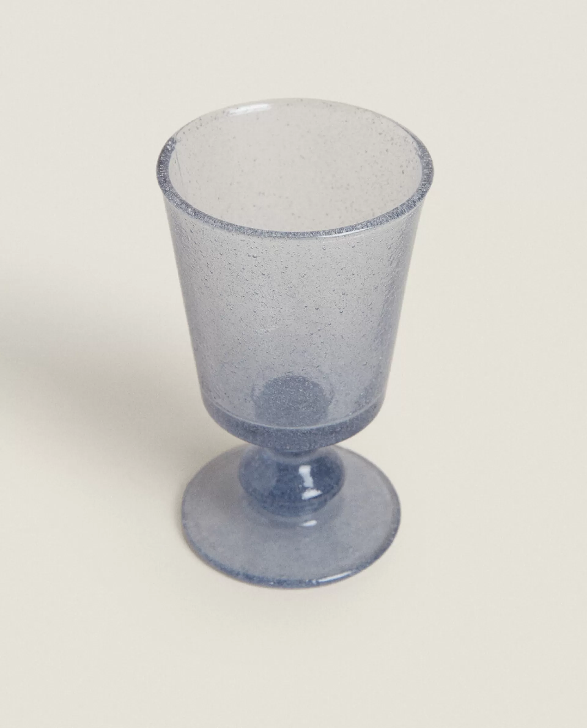 ZARA Home Bubble-Effect Wine Glass Blue Online