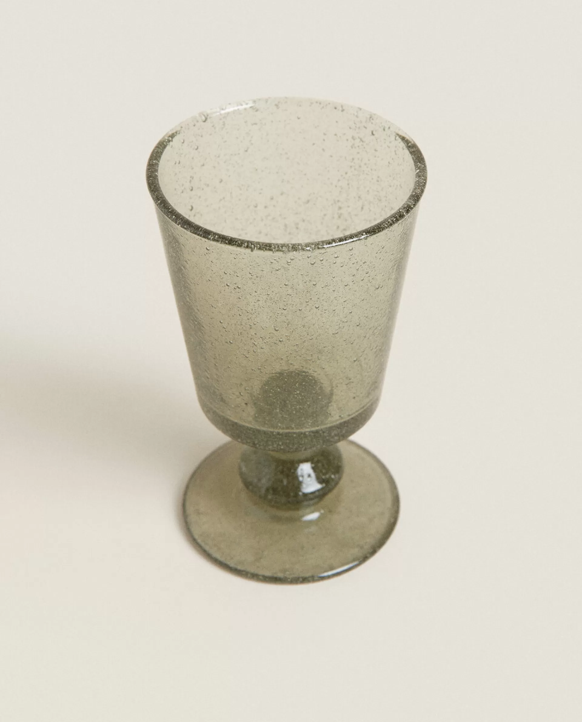 ZARA Home Bubble-Effect Wine Glass Turquoise Discount