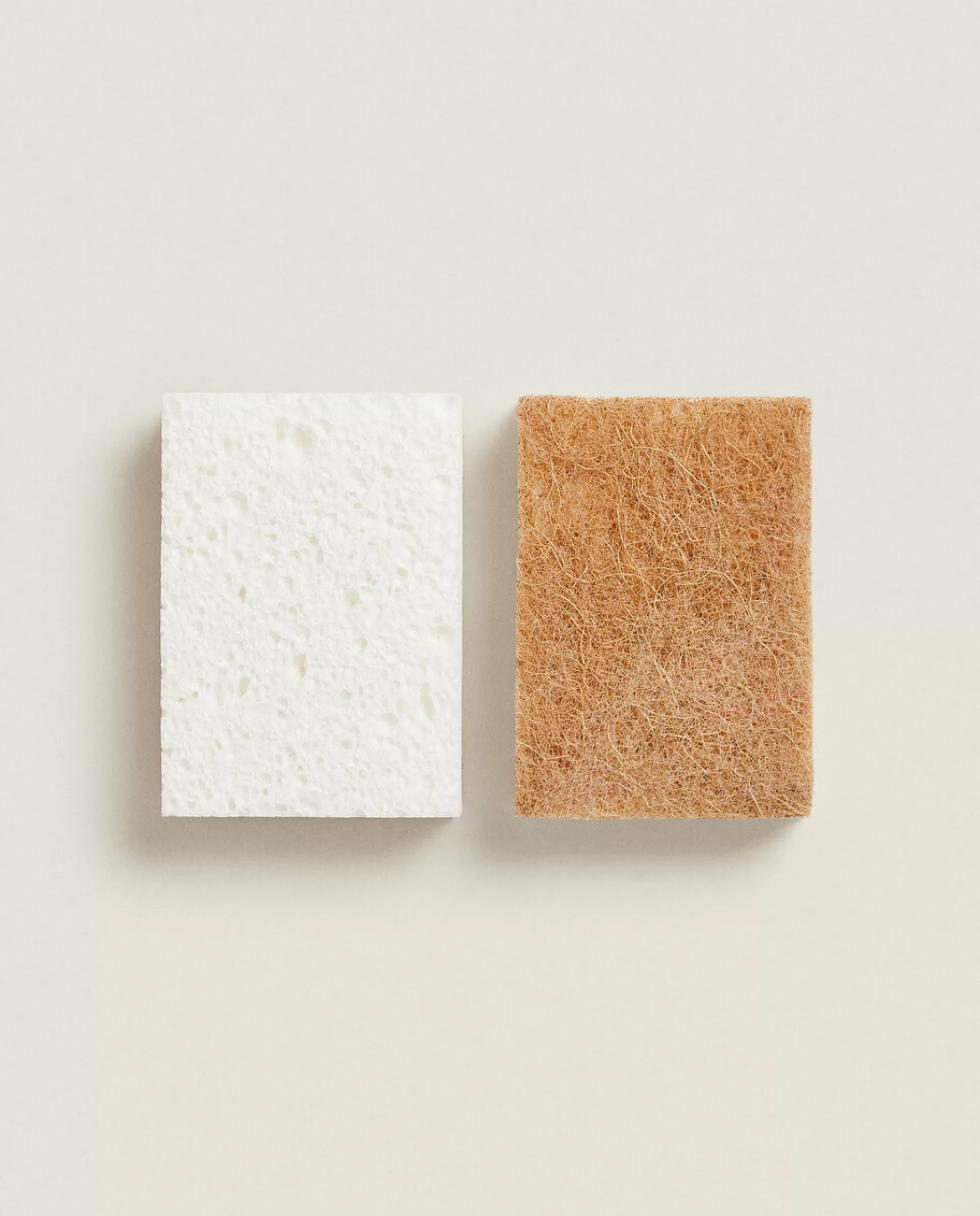 ZARA Home Cellulose And Fiber Non-Scratch Sponges (Pack Of 2) White Best Sale