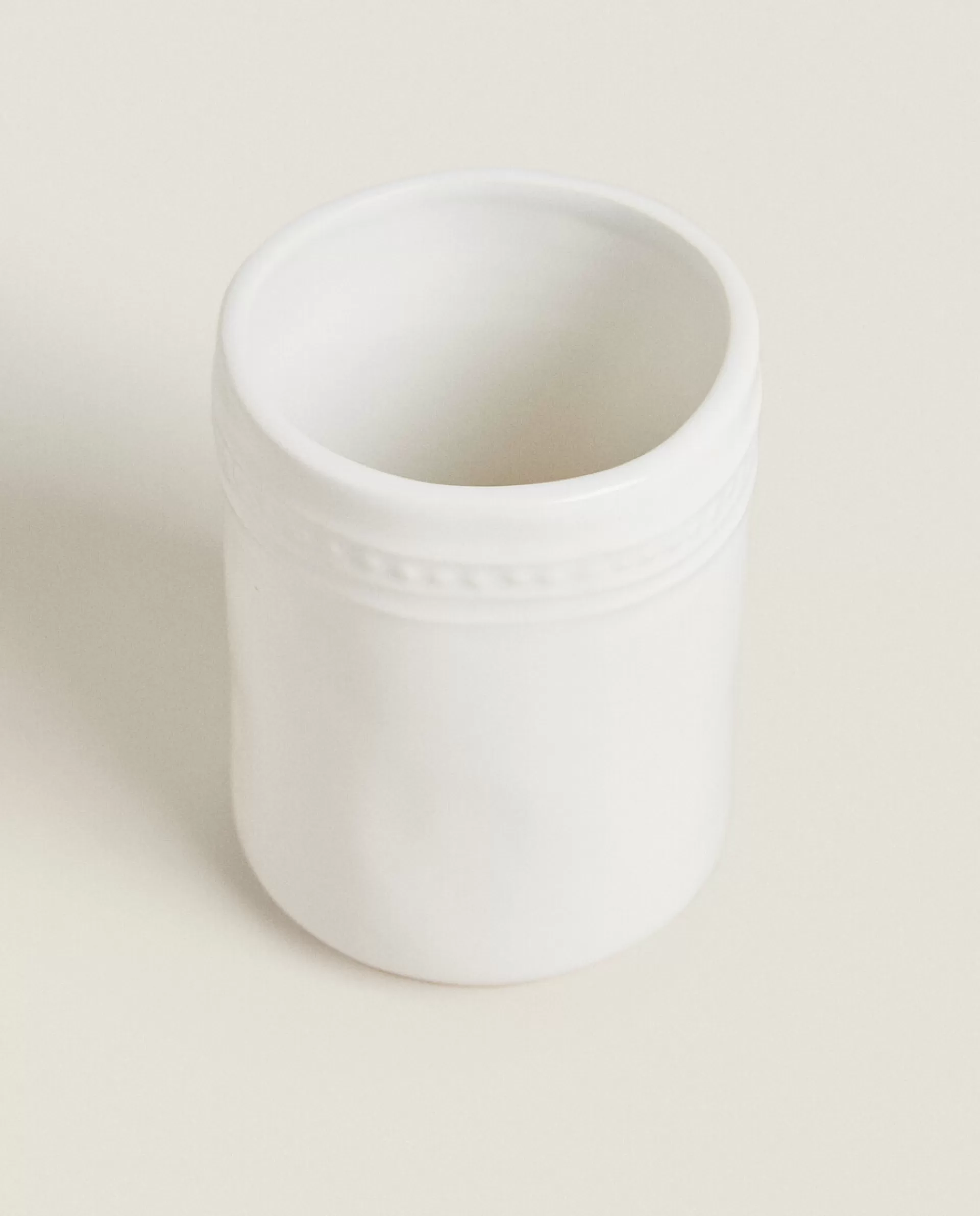 ZARA Home Ceramic Tumbler With A Raised Design White Sale