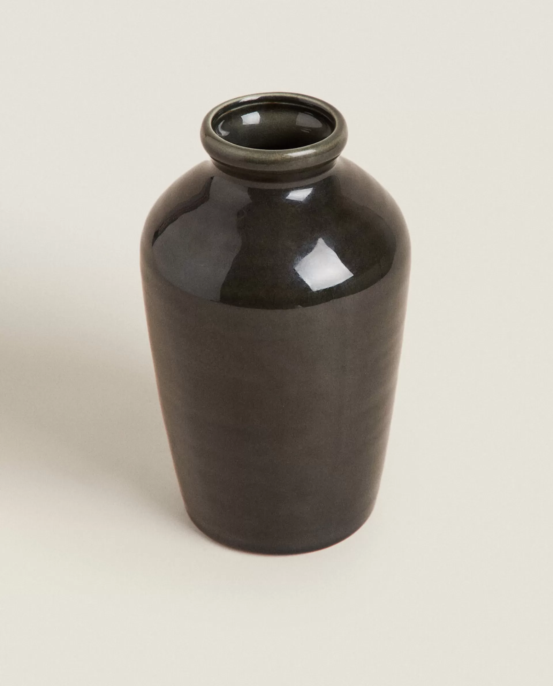ZARA Home Ceramic Vase Black Cheap