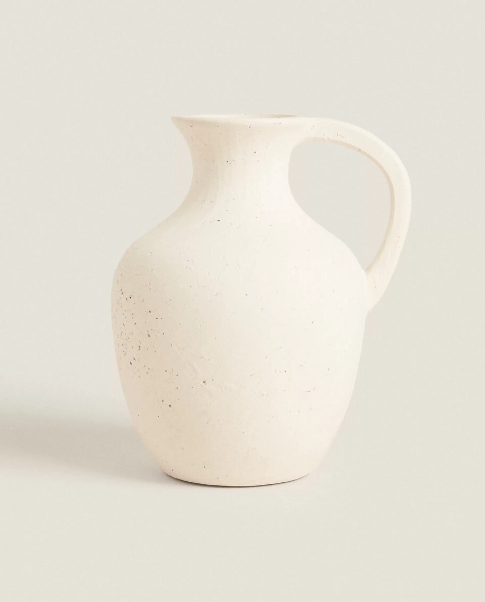 ZARA Home Ceramic Vase With Handle White Sale