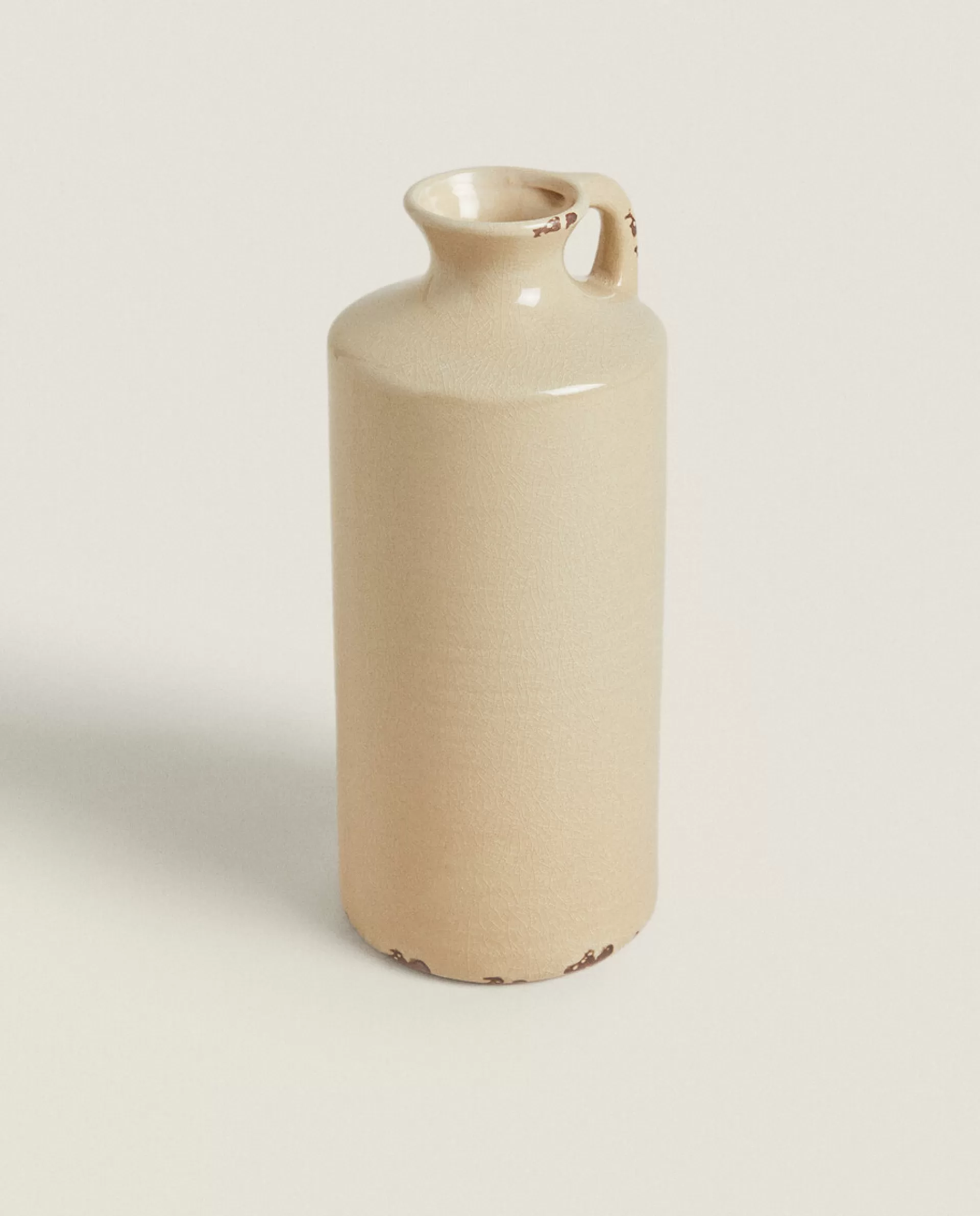 ZARA Home Ceramic Vase With Handles Beige Cheap