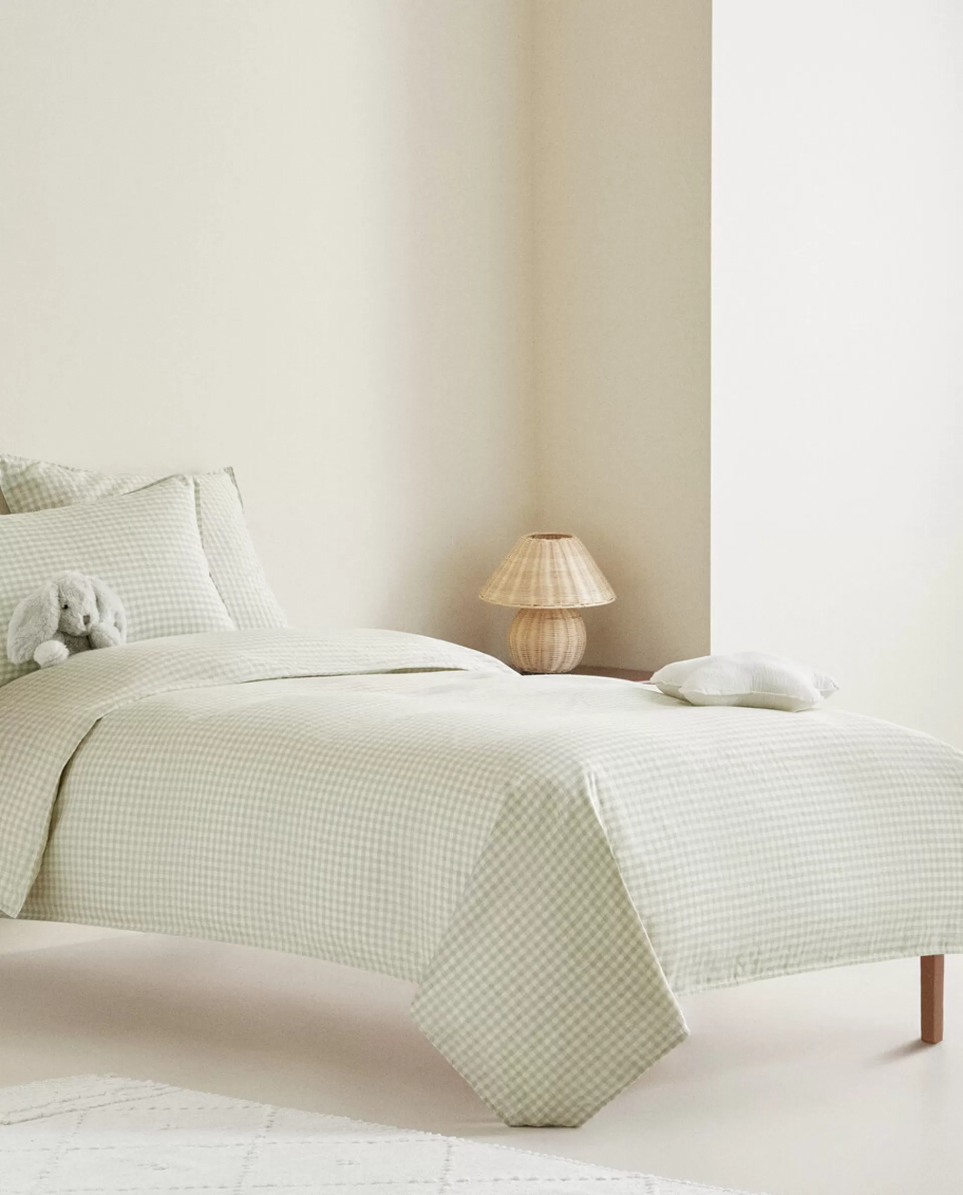 ZARA Home Check Duvet Cover Green Store