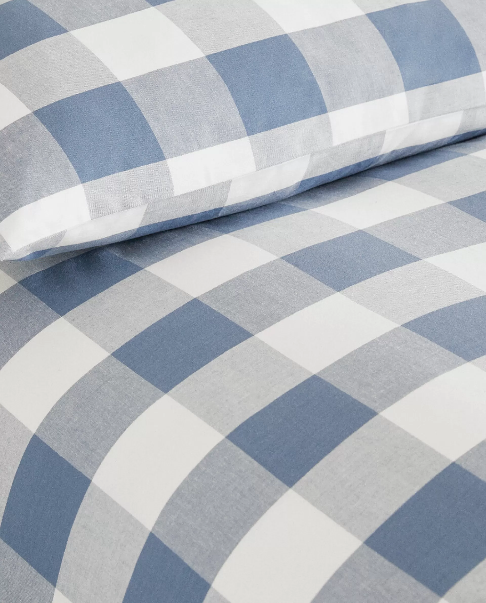 ZARA Home Check Duvet Cover Blue Hot