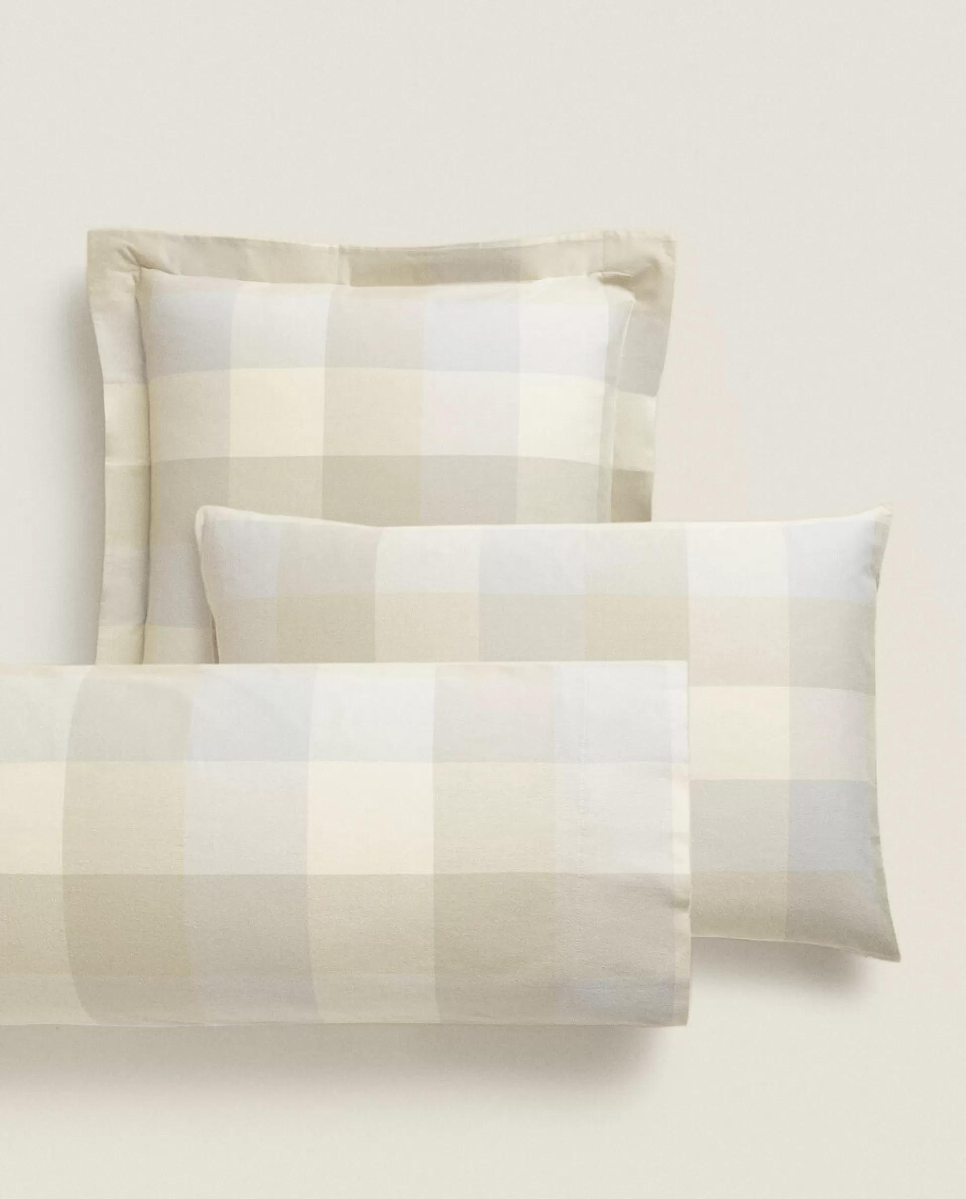 ZARA Home Check Flannel Pillowcase Grey Store