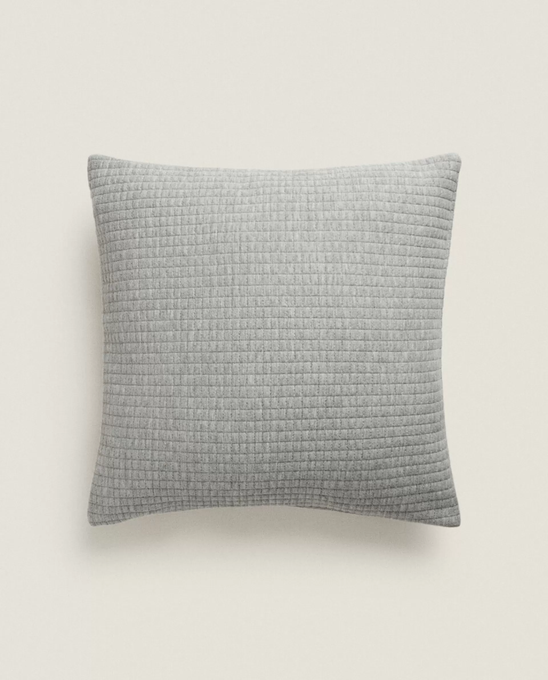 ZARA Home Check Jacquard Throw Pillow Cover Grey Flash Sale