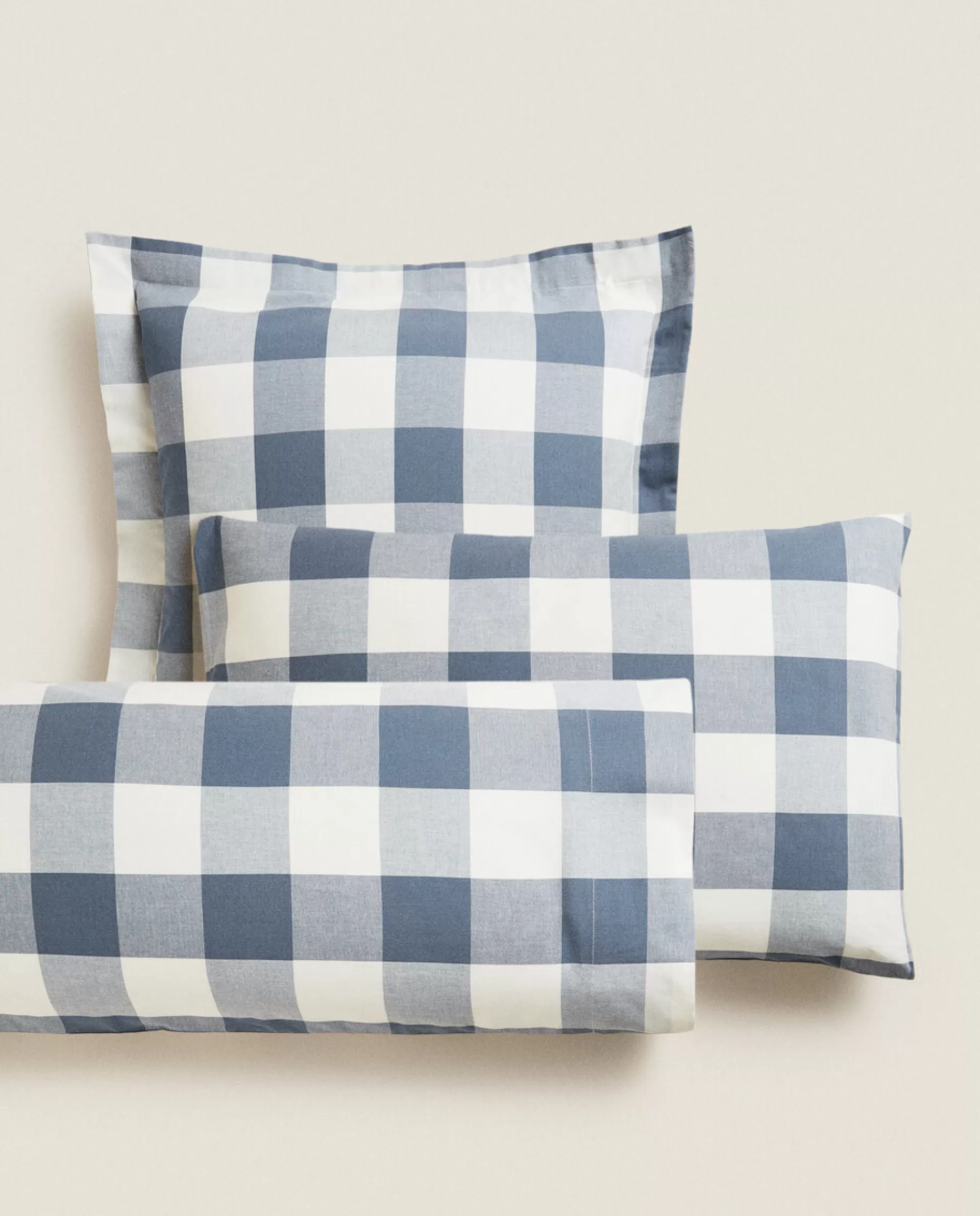 ZARA Home Check Pillowcase Blue Best