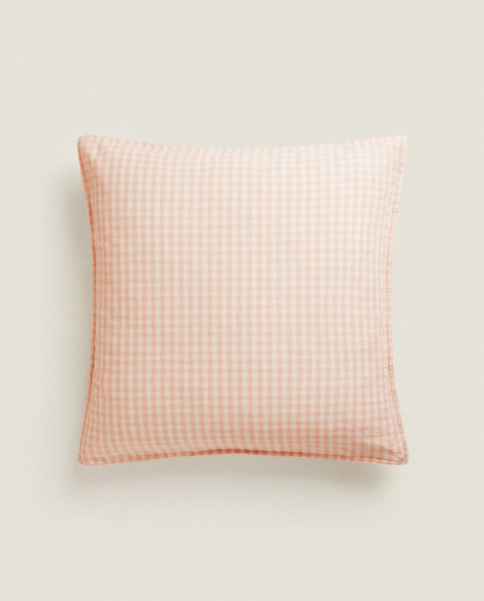 ZARA Home Check Pillowcase Pink Best Sale