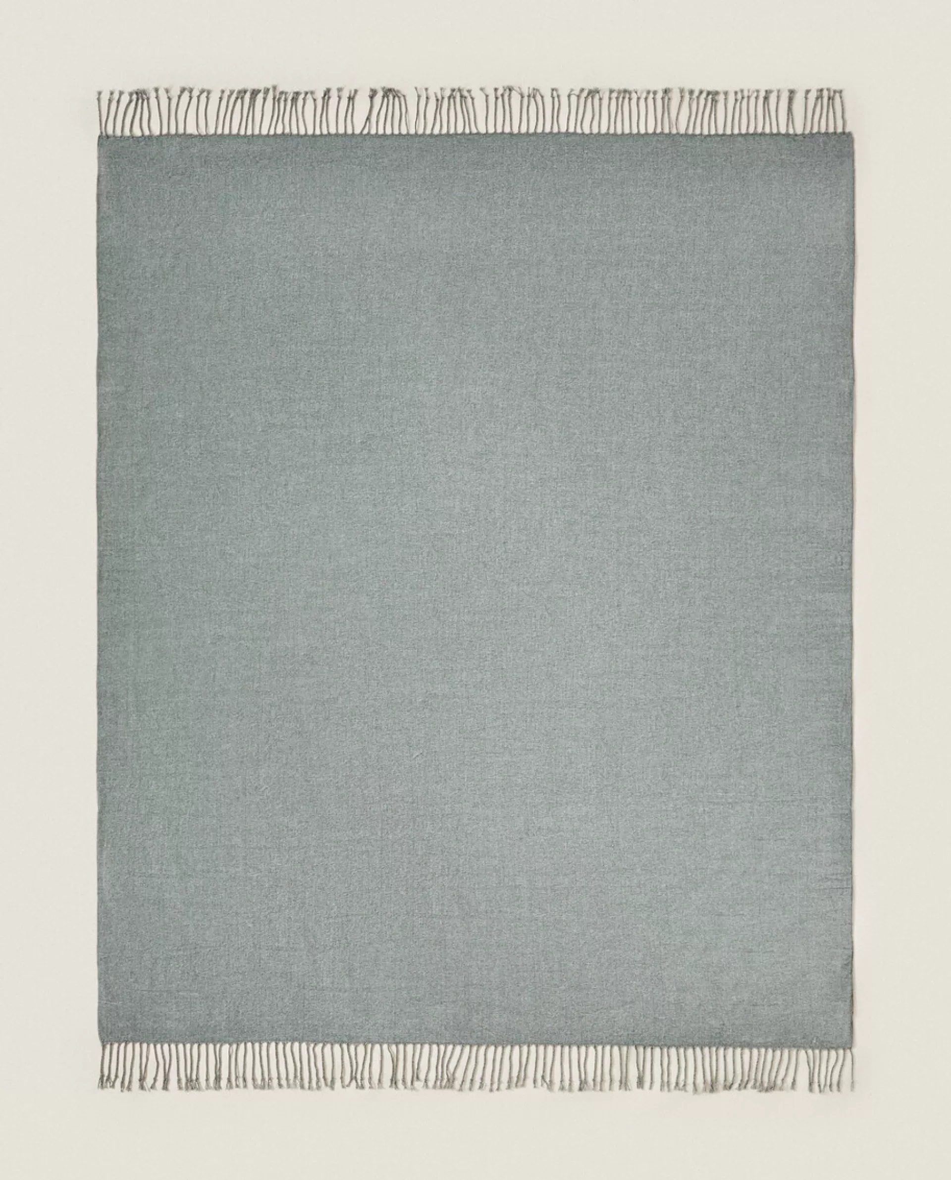 ZARA Home Chenille Blanket Green Best Sale