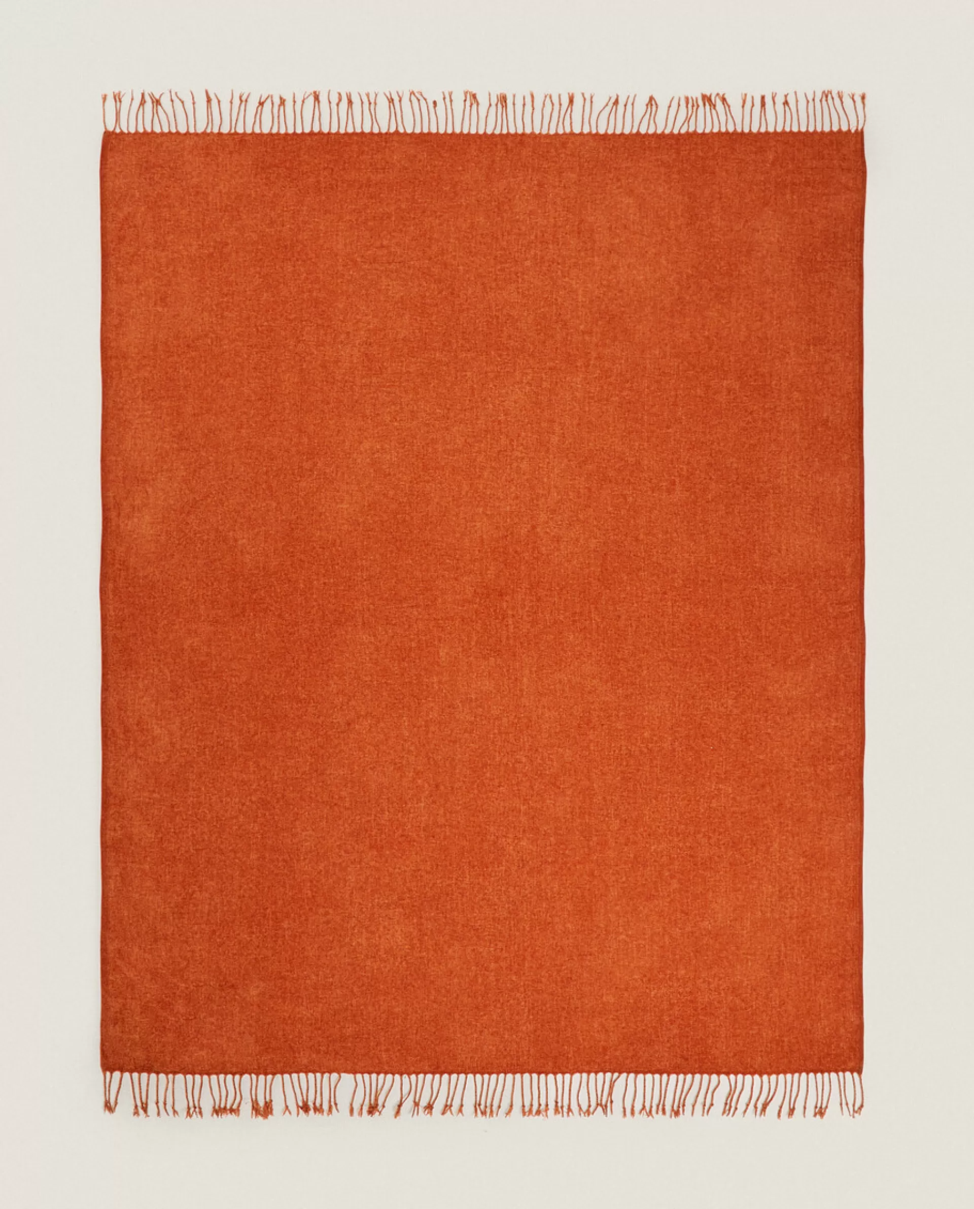 ZARA Home Chenille Blanket Russet Cheap