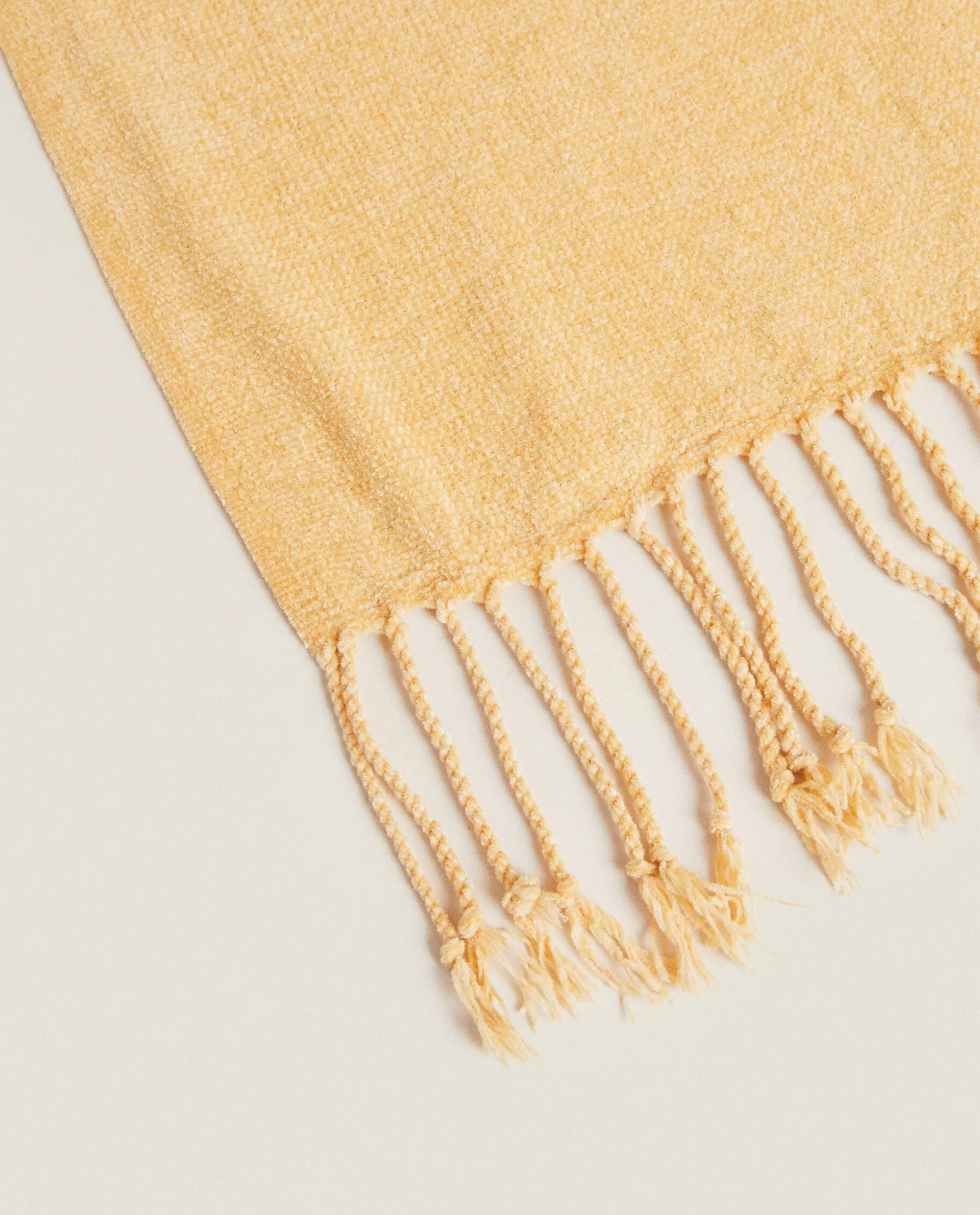 ZARA Home Chenille Blanket Yellow Sale