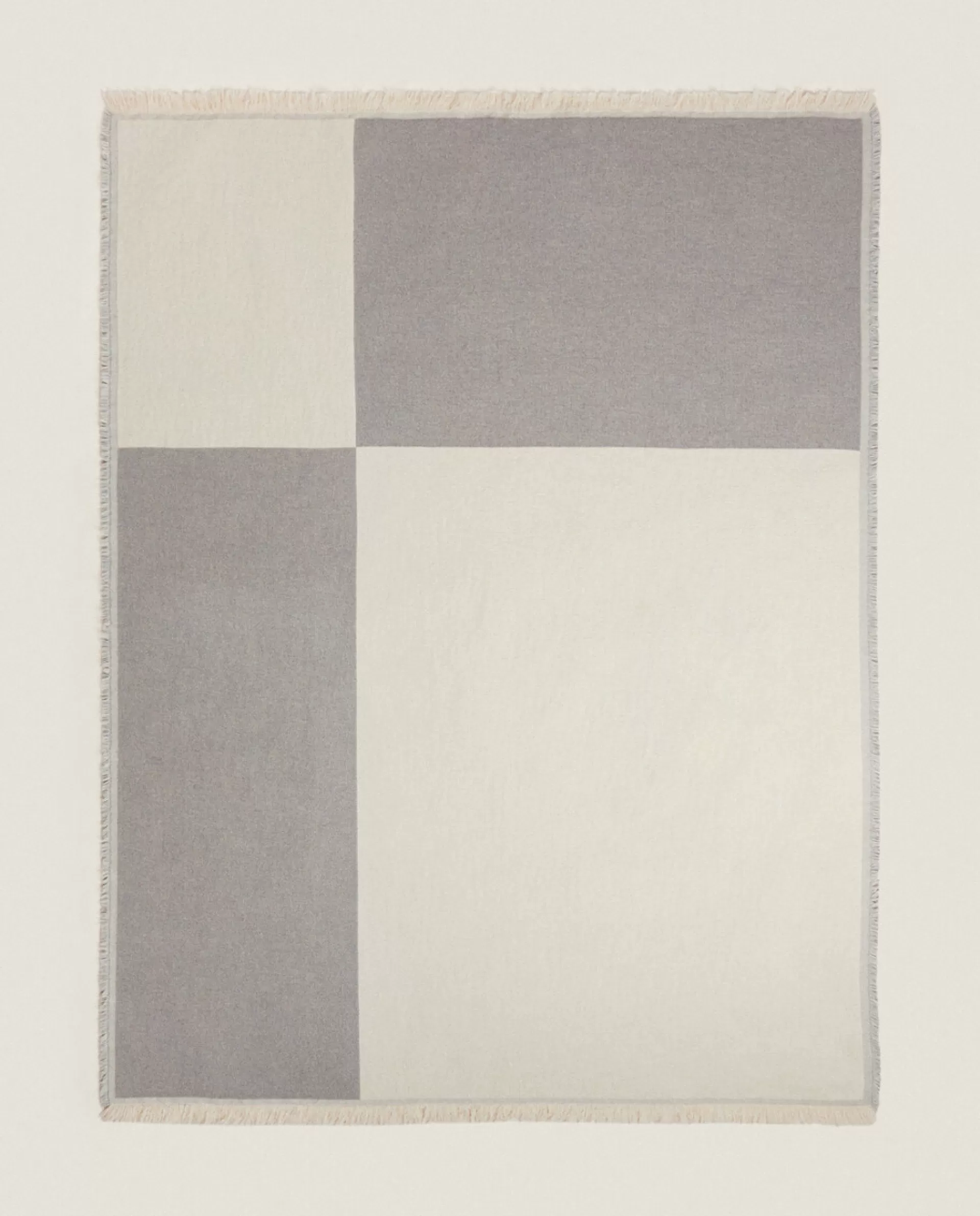 ZARA Home Chiffon Blanket Grey/Beige Discount