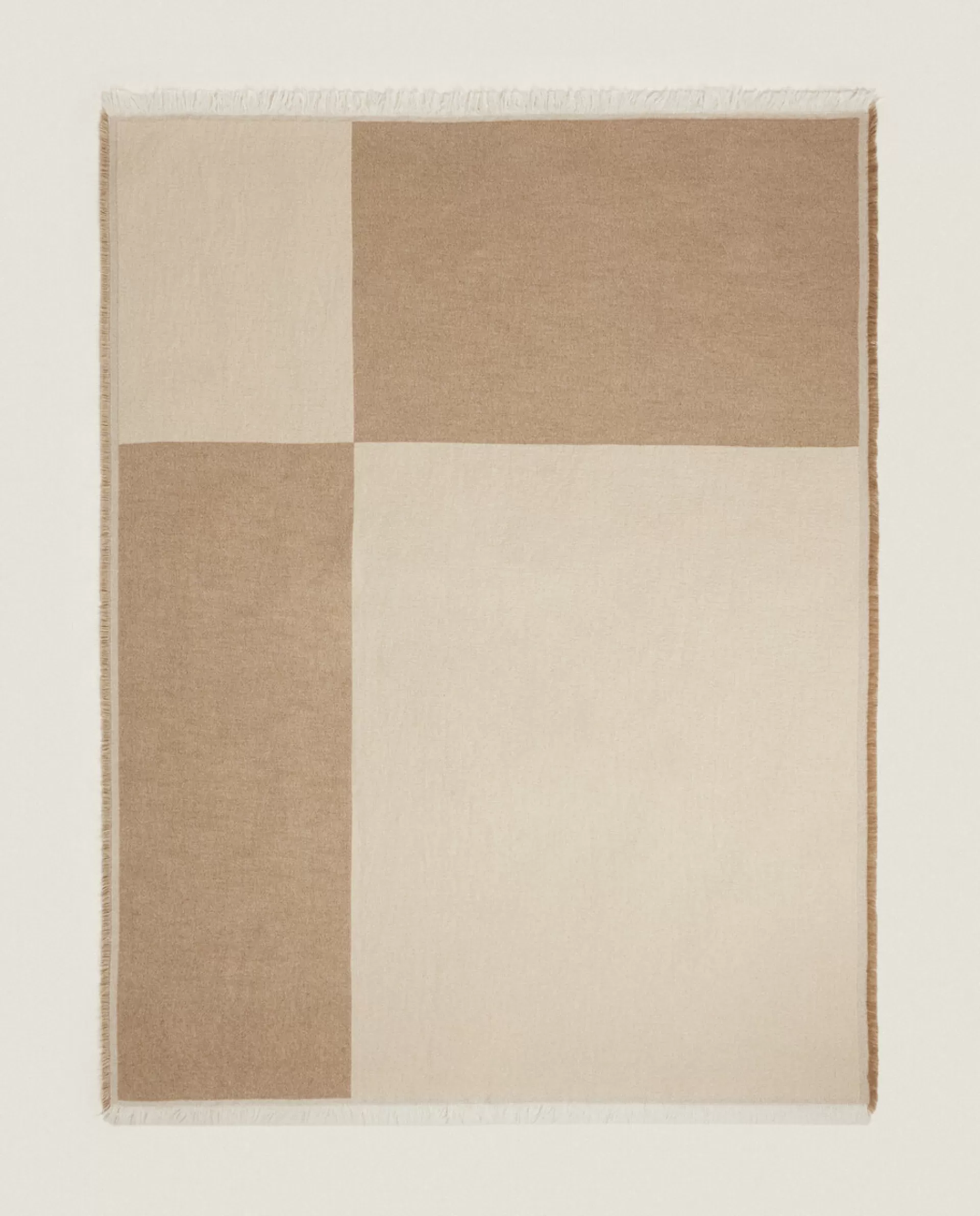 ZARA Home Chiffon Blanket Ecru/Beige Clearance