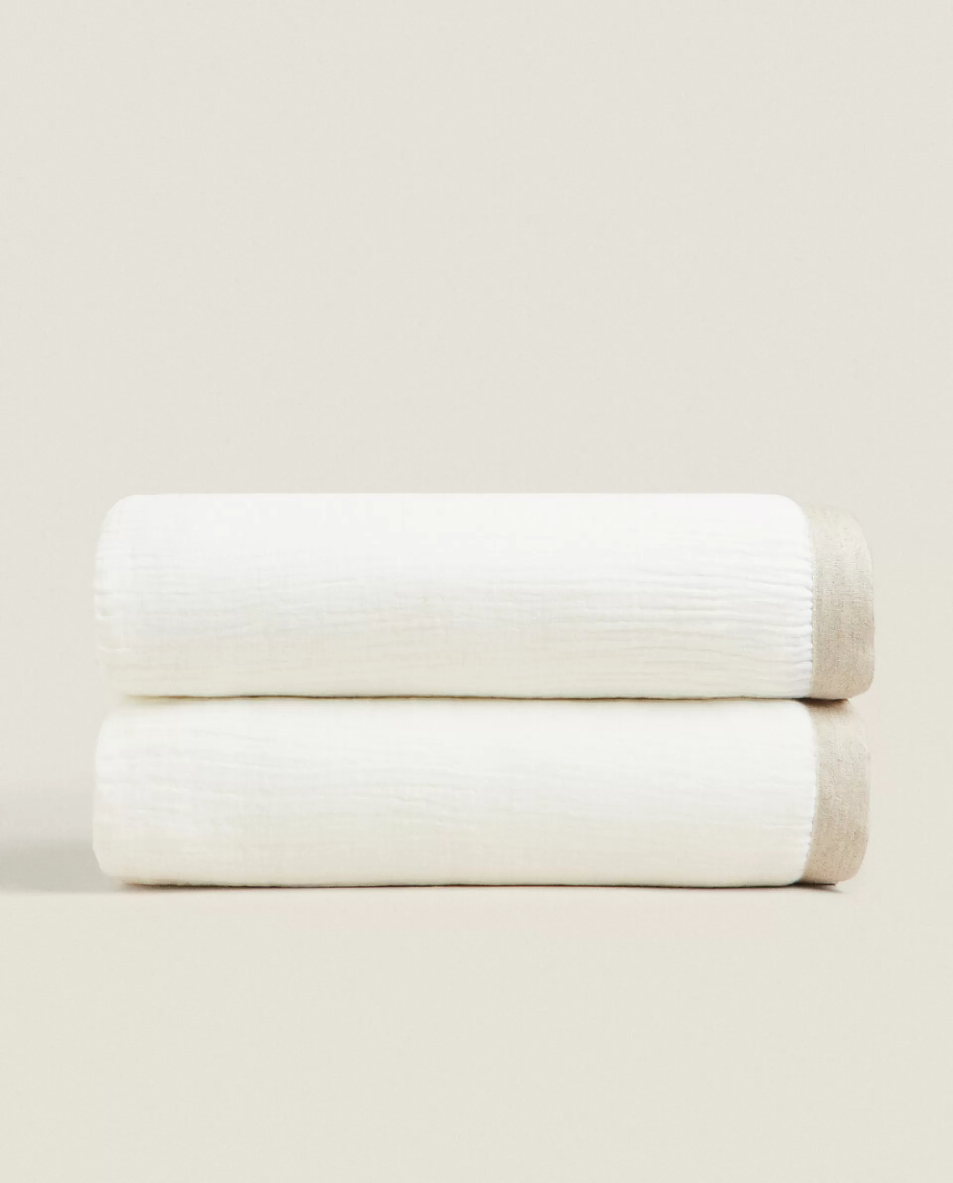 ZARA Home Chiffon Blanket Oyster White Flash Sale