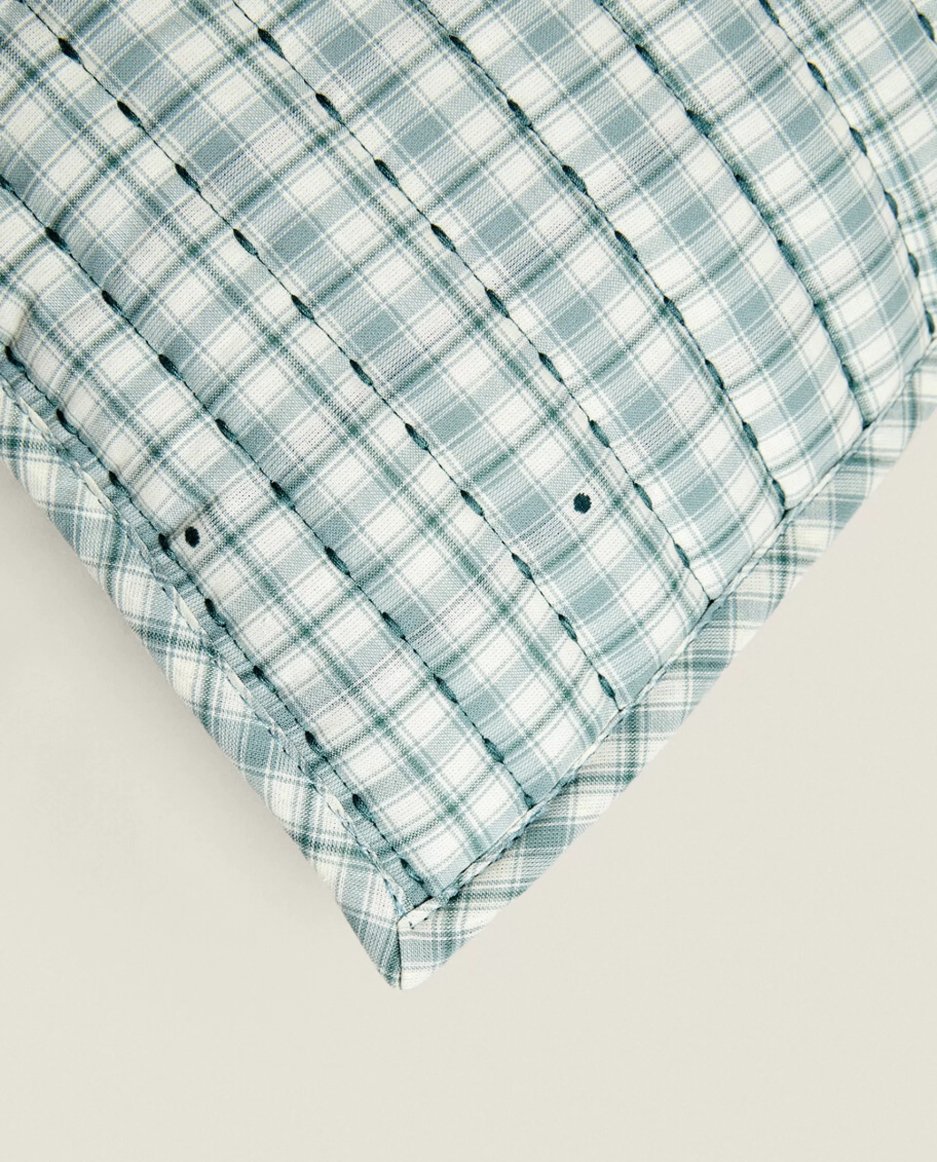 ZARA Home Children'S Checked Christmas Throw Pillow Cover Green Discount