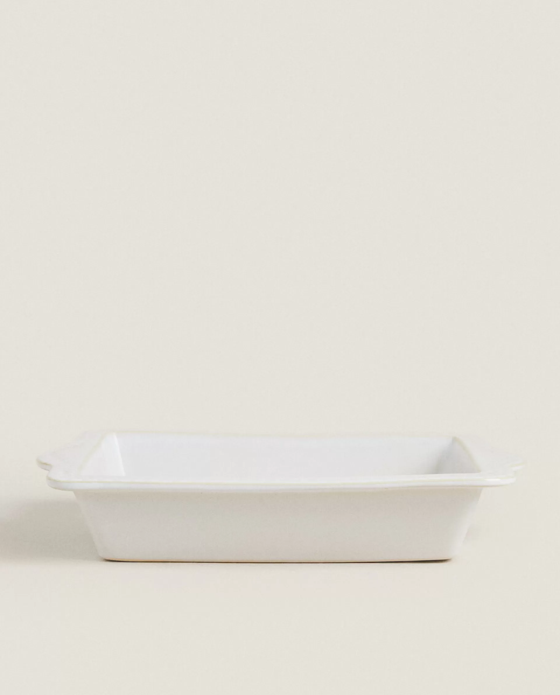 ZARA Home Christmas Snowflake Stoneware Serving Dish White Store