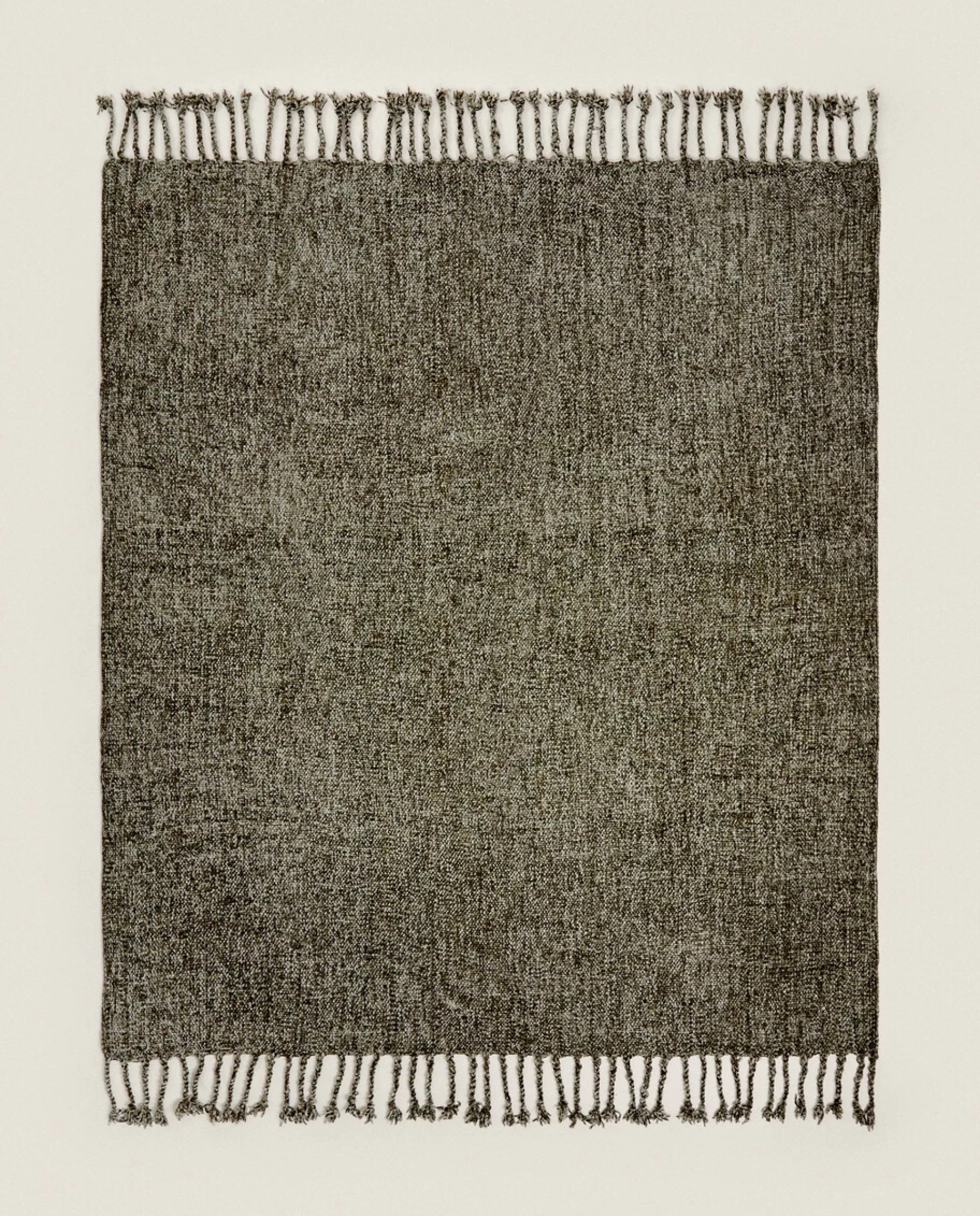 ZARA Home Chunky Chenille Blanket Green Hot