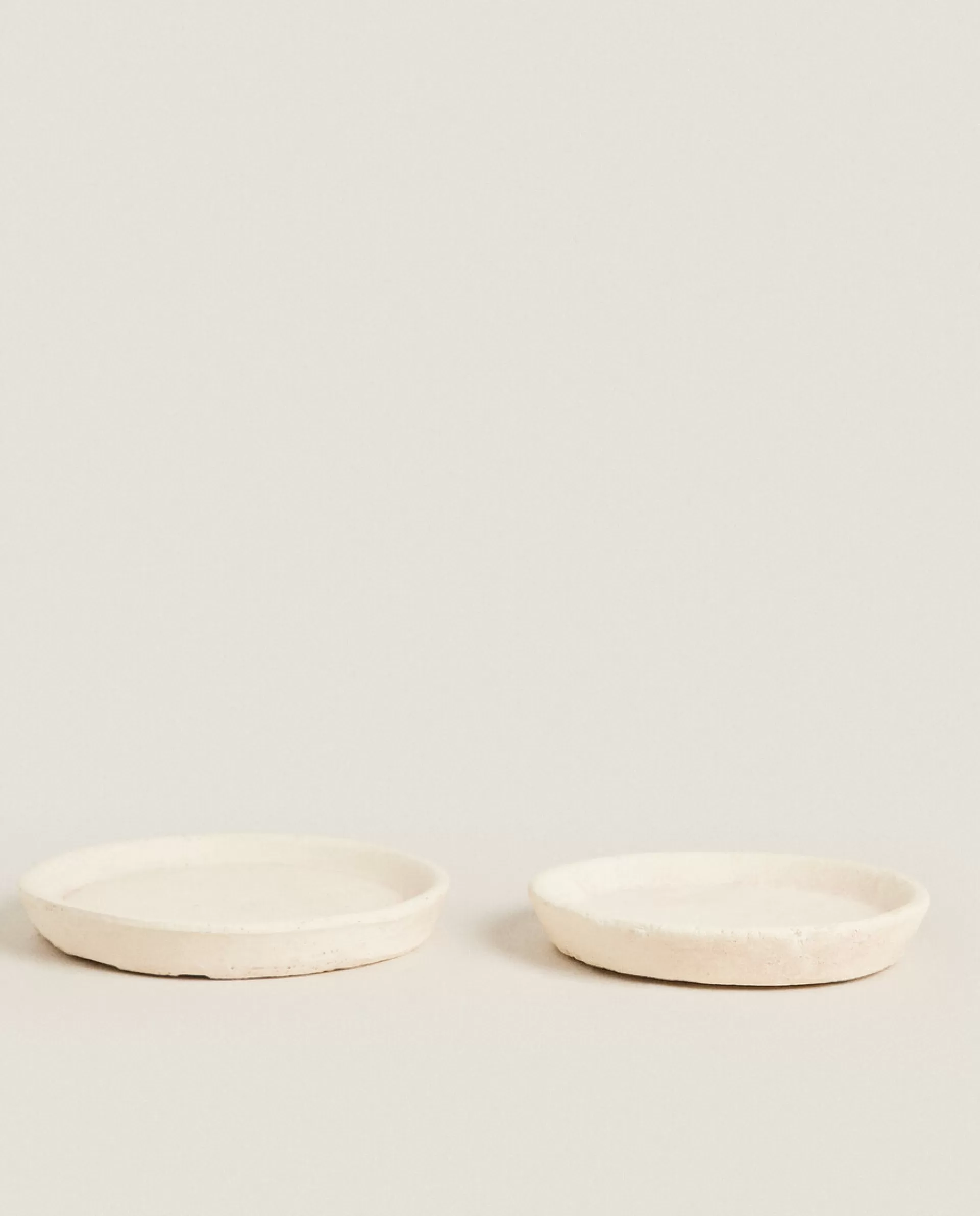 ZARA Home Clay Flowerpot Saucer White New