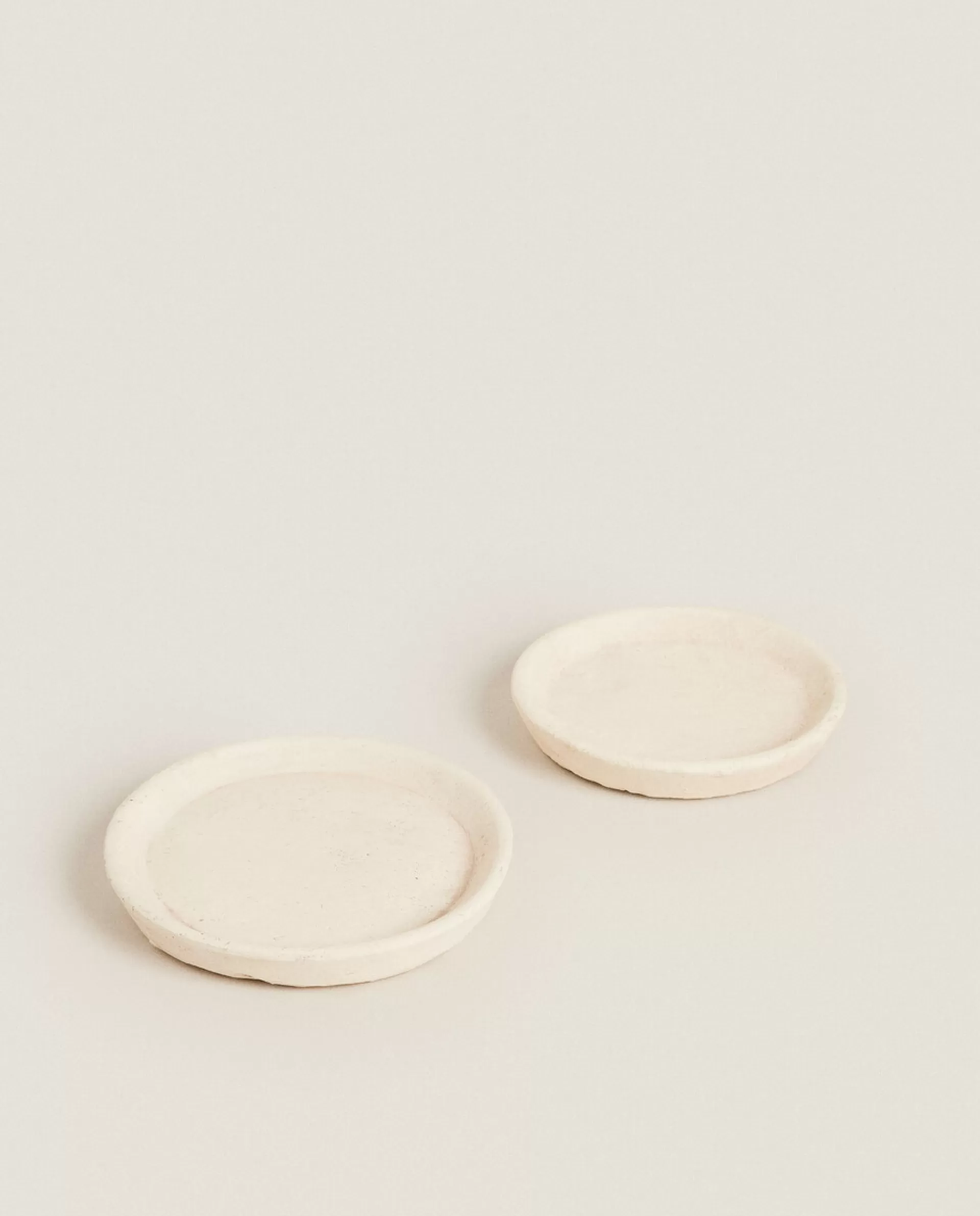 ZARA Home Clay Flowerpot Saucer White New