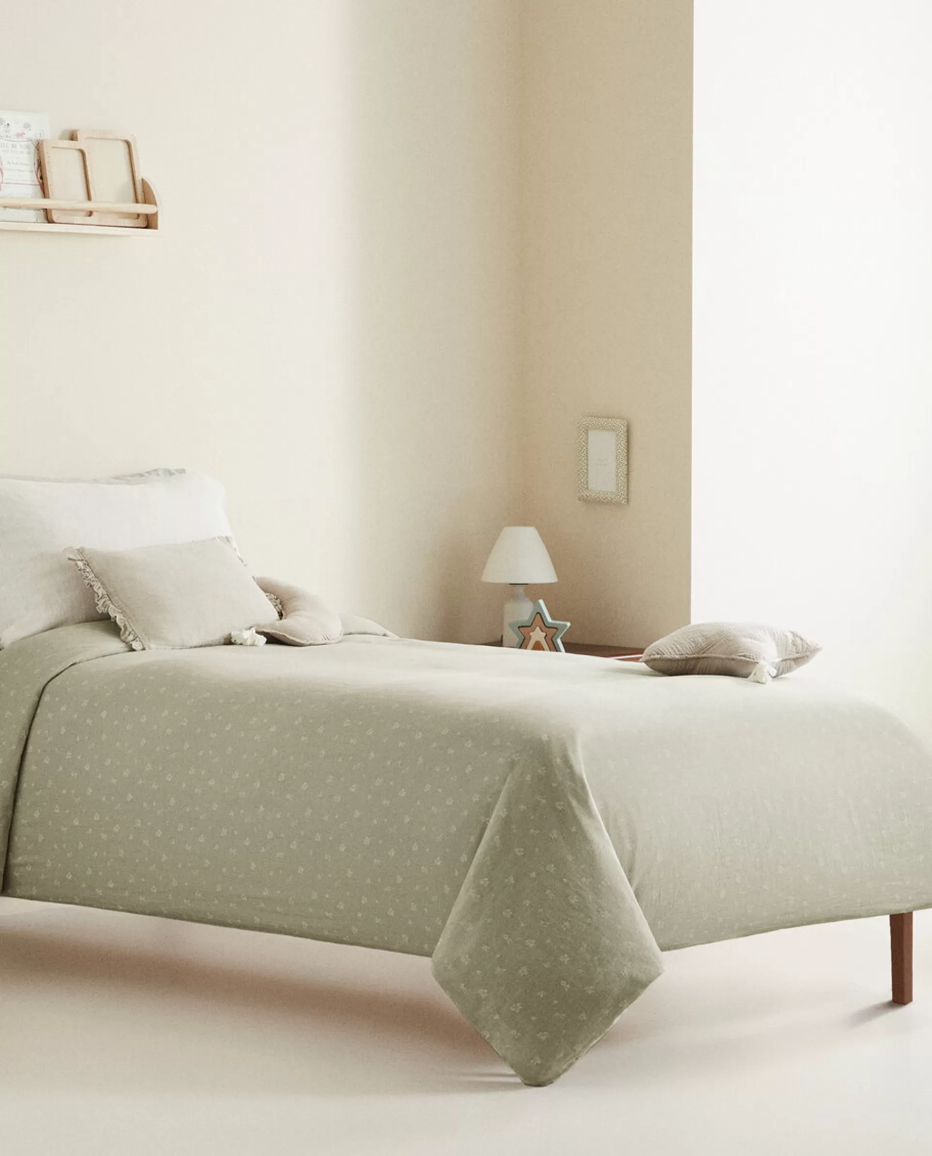 ZARA Home Clover Cotton Chiffon Duvet Cover Green Best